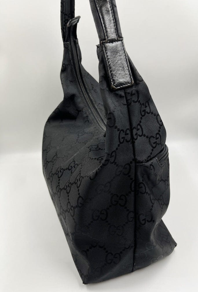 Gucci Leather Nylon Shoulder Bag Style 5