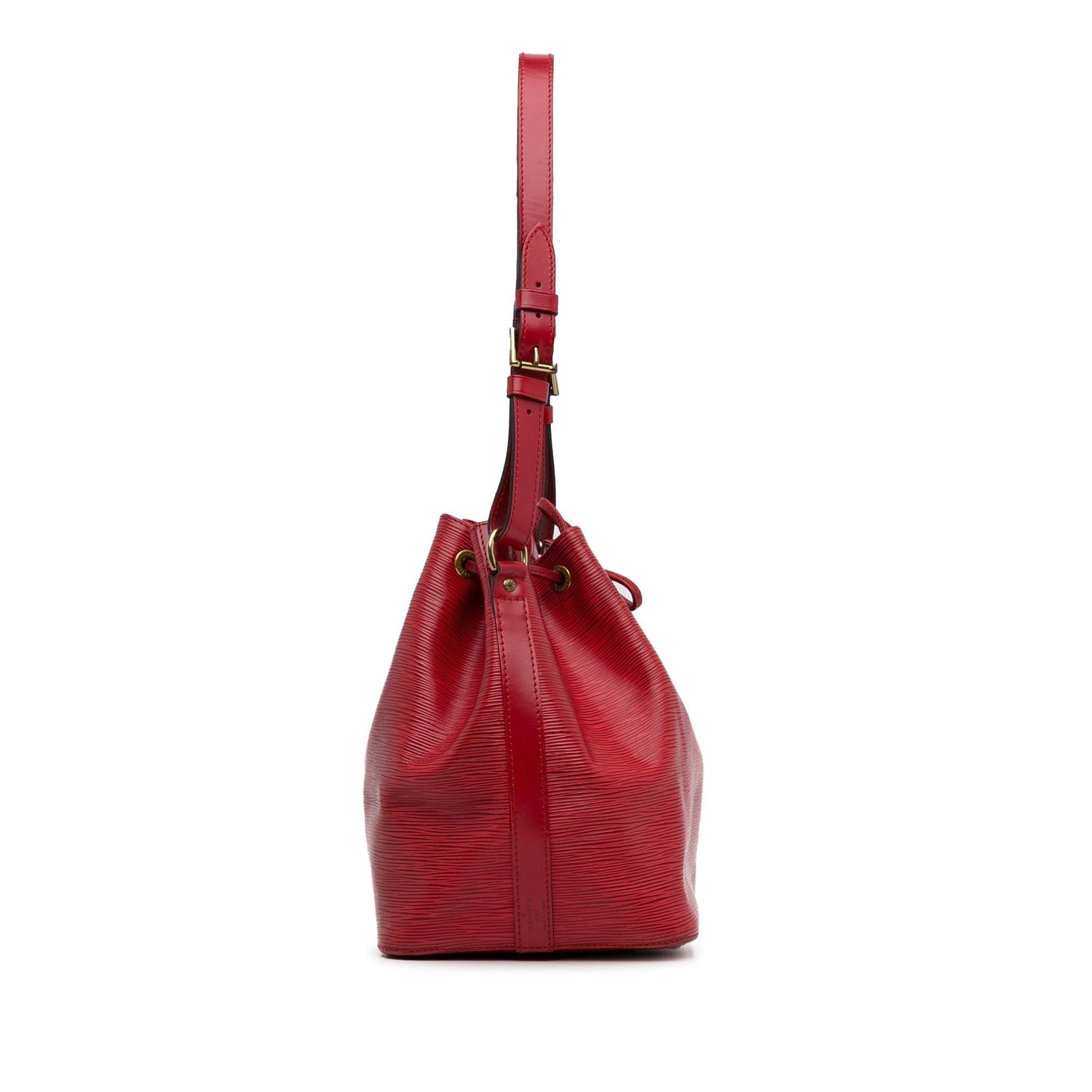 Red Louis Vuitton Epi Petit Noe Bucket Bag