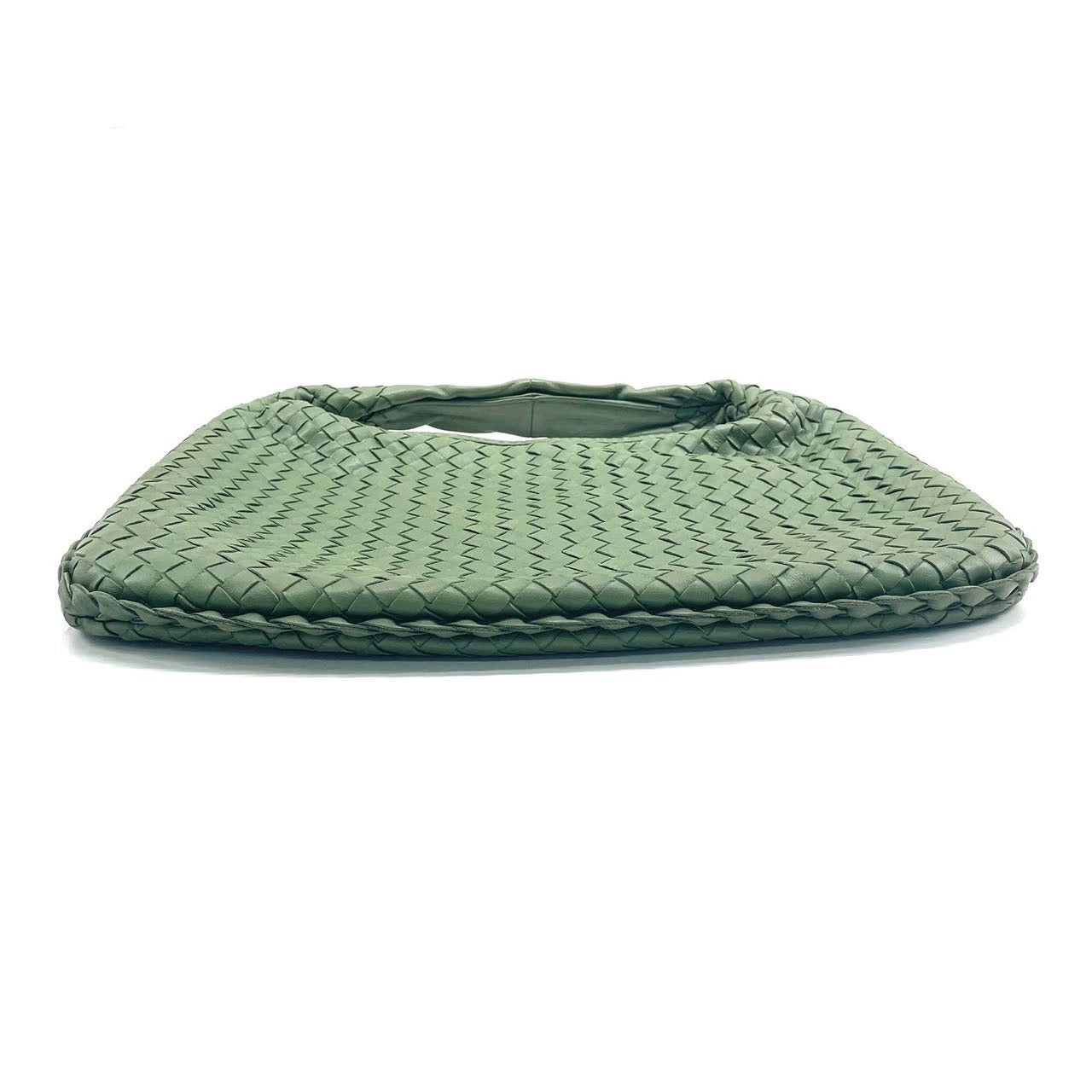 Bottega Veneta Veneta Hobo Large Dark Green 45cm Lambskin Leather