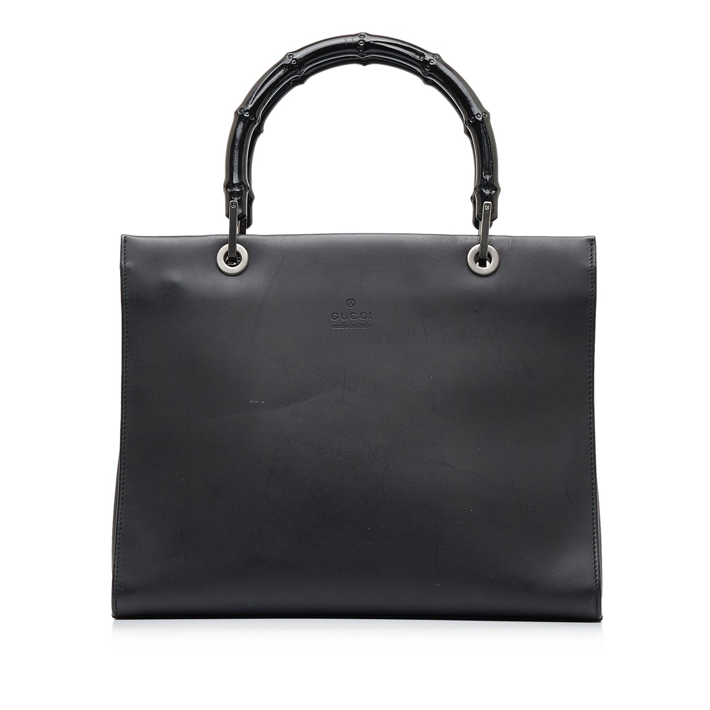 Gucci Bamboo Black Leather Shoulder Bag Style 3
