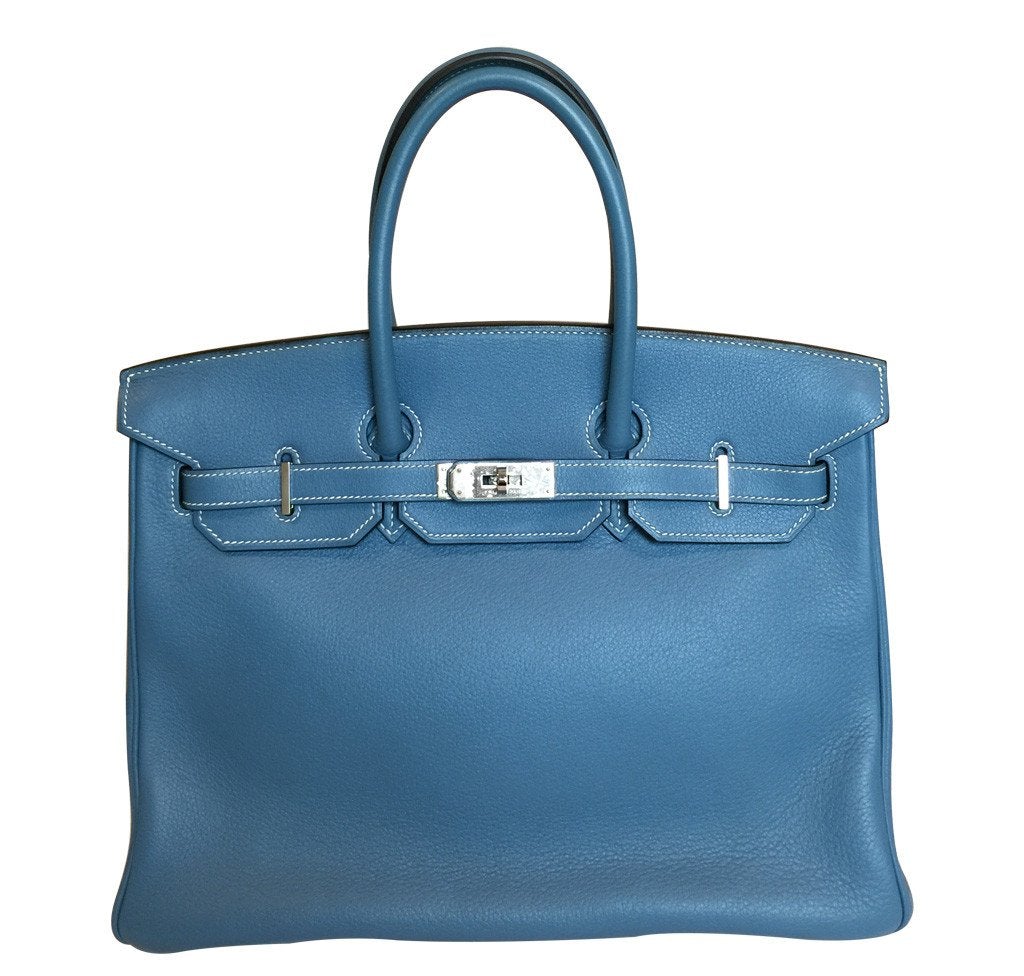 HermesBlue Jean Birkin 35cm Bag PHW