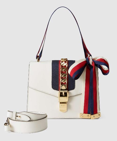 Gucci Monogram Nylon Chain Leather Crossbody