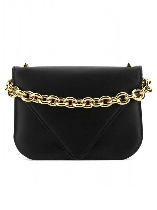 Luxury Bottega Veneta Mount Chain Shoulder Bag Black
