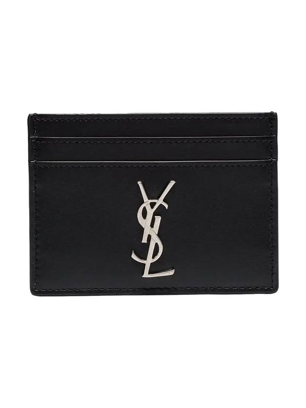 Luxury Saint Laurent Trending 2026 Monogram Card Case in Smooth Leather Black