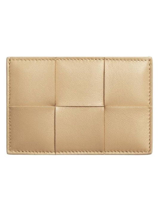 Luxury Bottega Veneta Intrecciato Leather Card Wallet Porridge