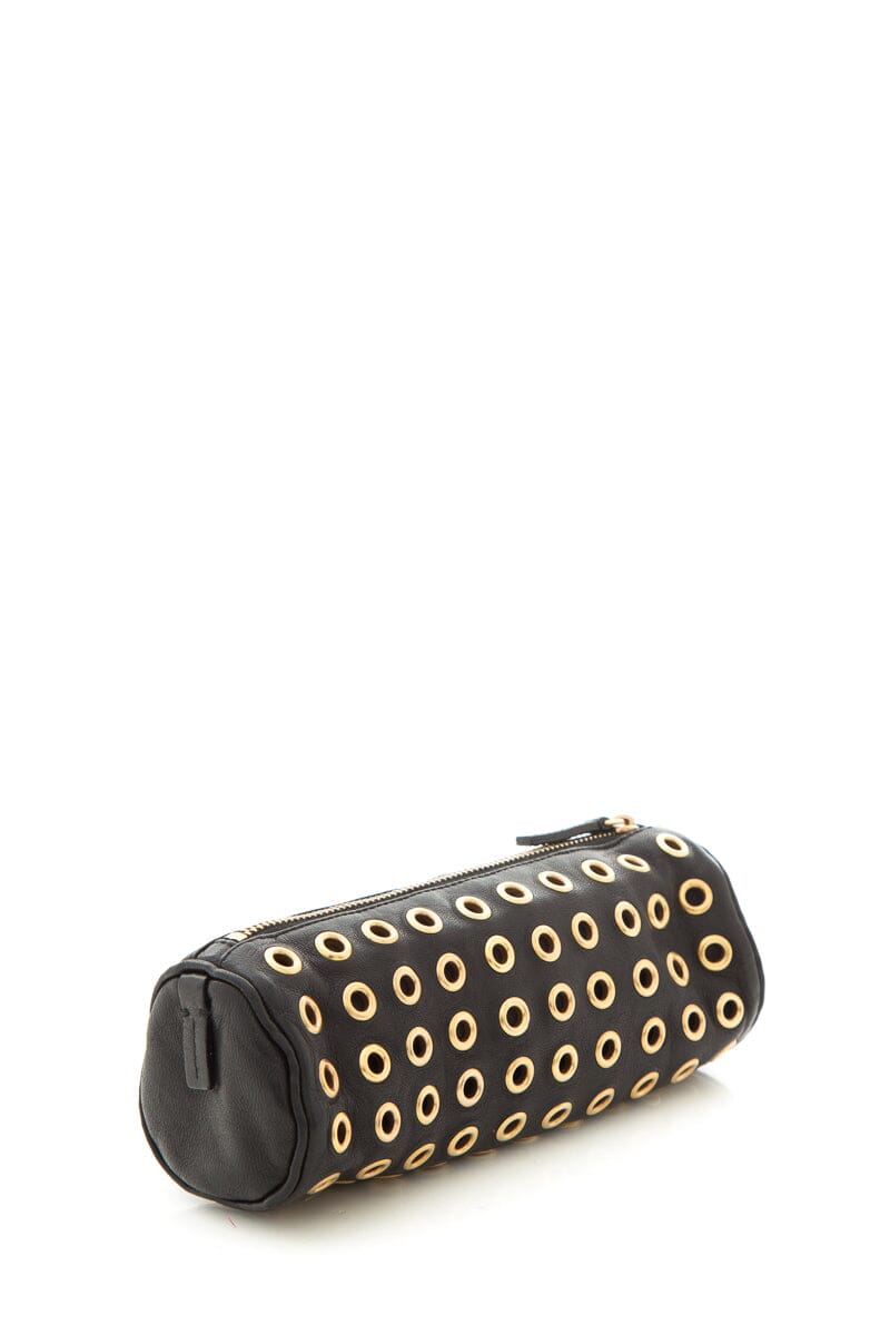 Prada Black Leather Pouch Luxury Handbag