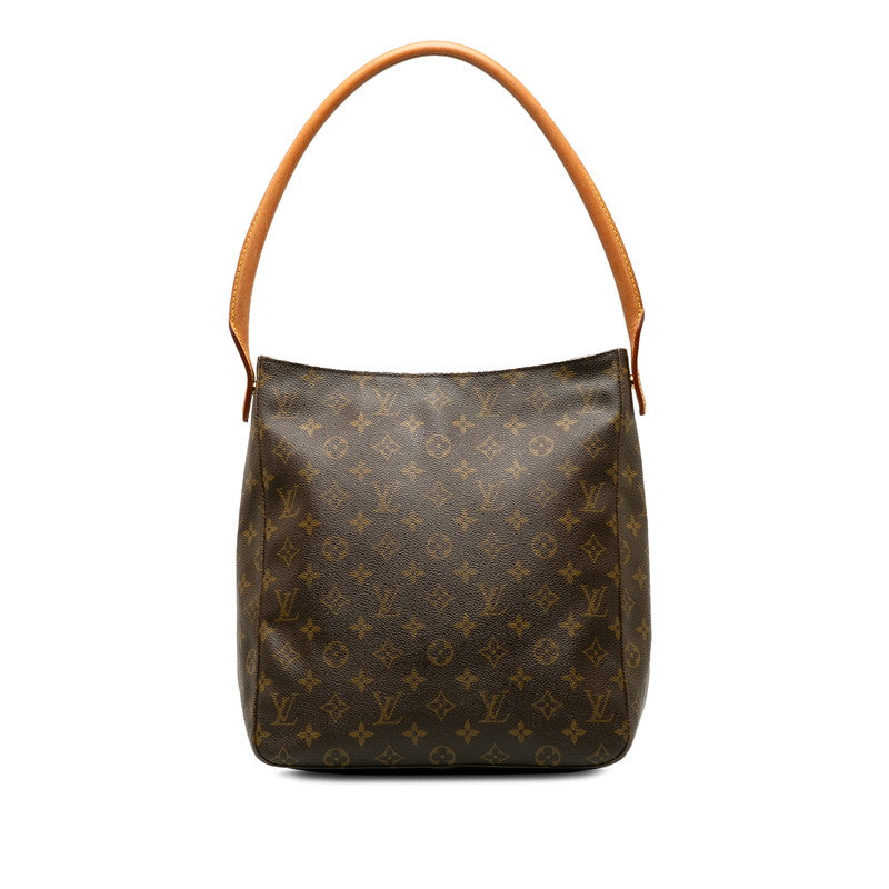 Louis Vuitton Monogram Looping Tote Shoulder Bag PVC/Leather Brown