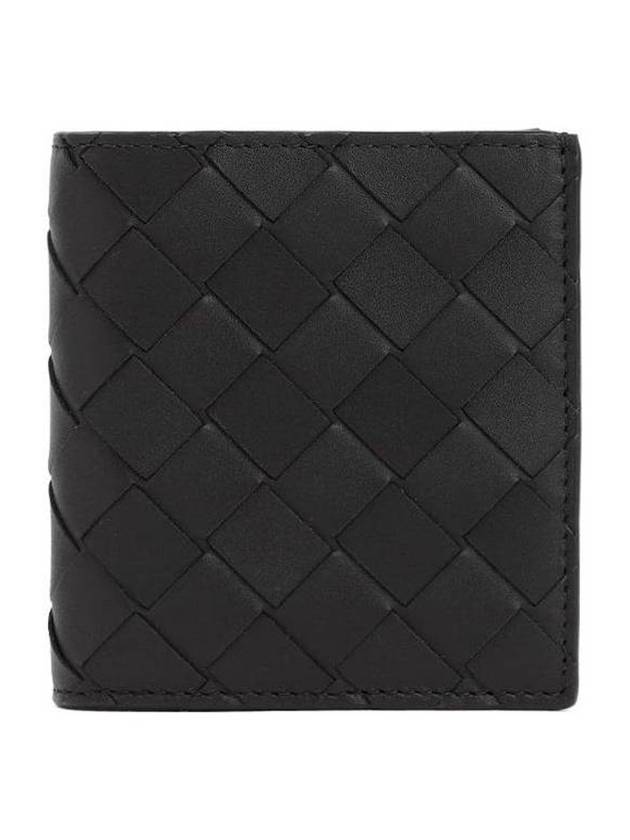 Luxury Bottega Veneta Intrecciato Slim Half Wallet Black