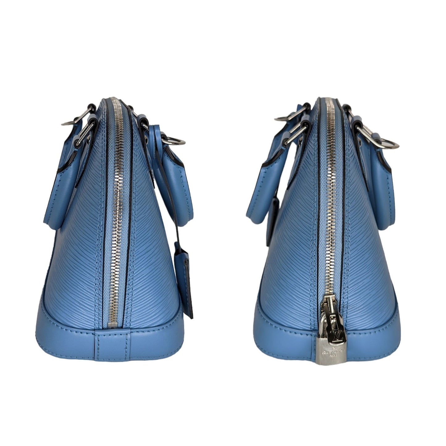 Louis Vuitton EPI Alma BB Satchel w/ Jacquard Strap Handbag
