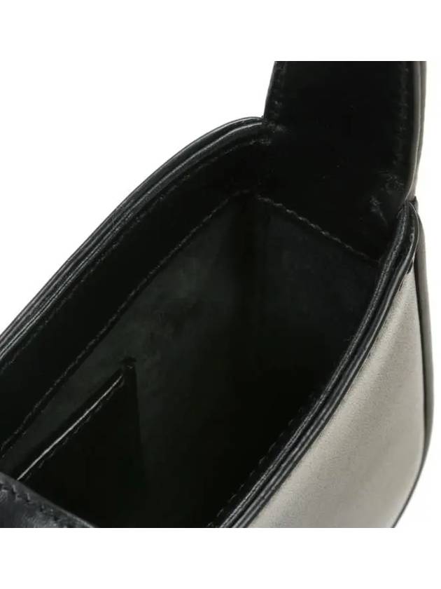 Luxury Saint Laurent Trending 2025 LE 7 Small Smooth Leather Hobo Shoulder Bag Black