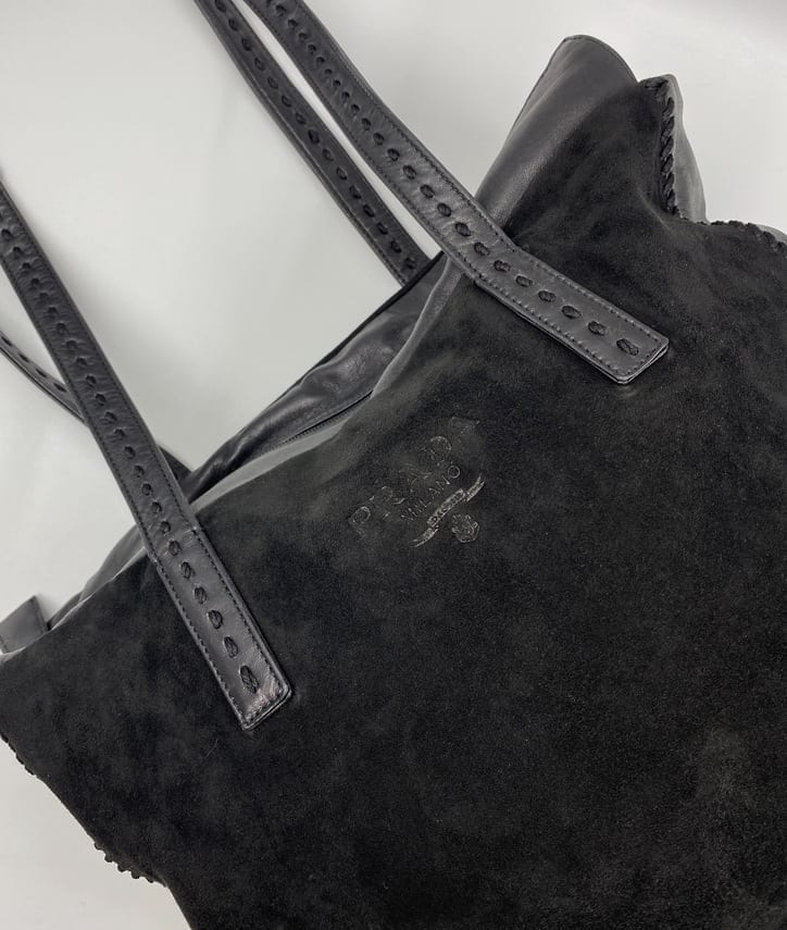 Prada Suede and Leather Tote