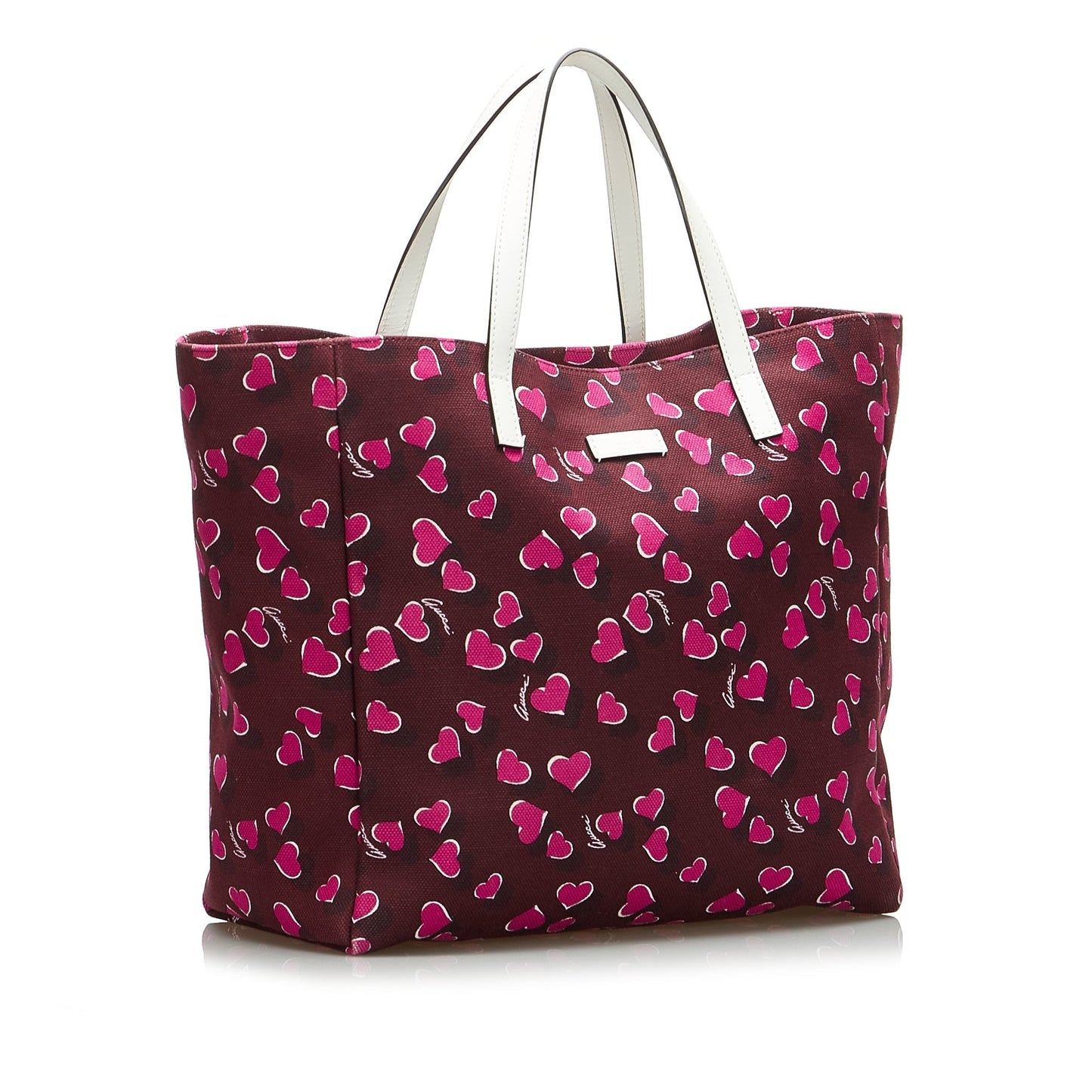 Gucci Red Leather Canvas Tote Style 5