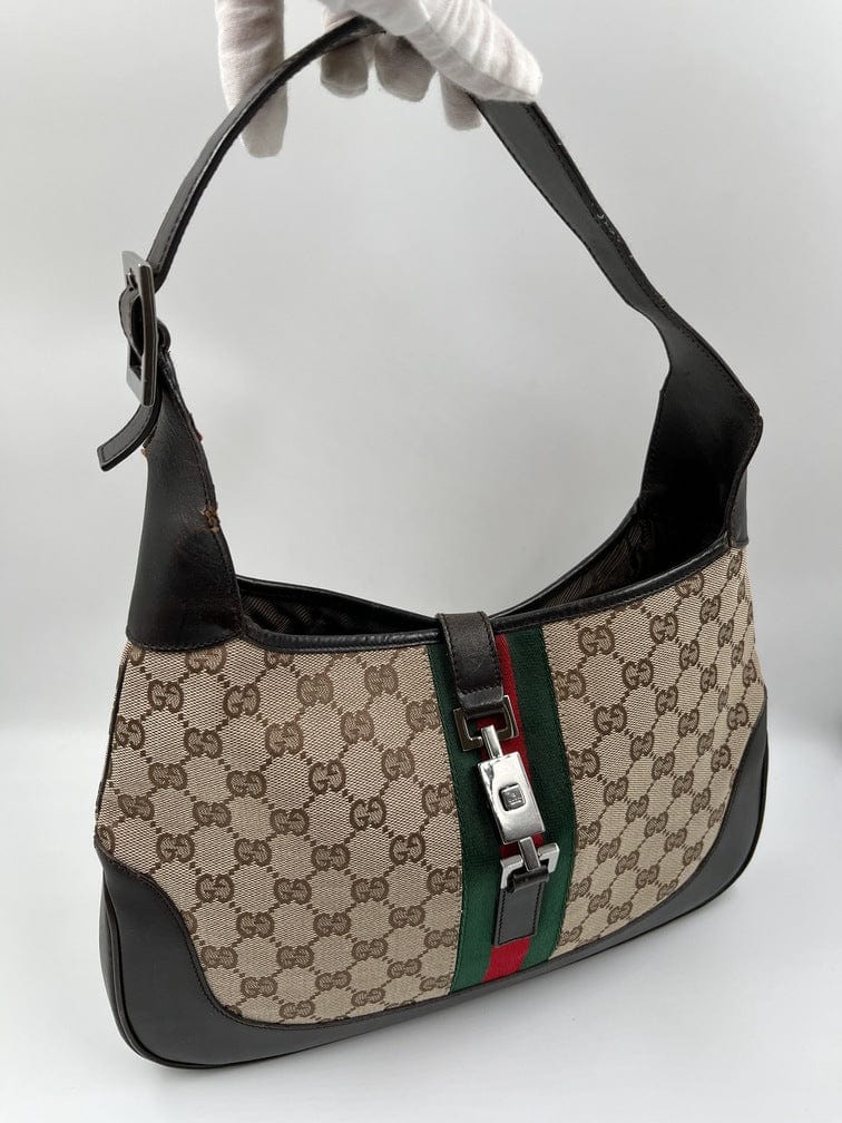 Gucci Leather Canvas Shoulder Bag