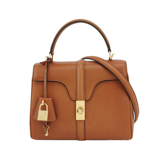 Celine 16 Bag Small Caramel Natural Tan Smooth Calfskin Leather
