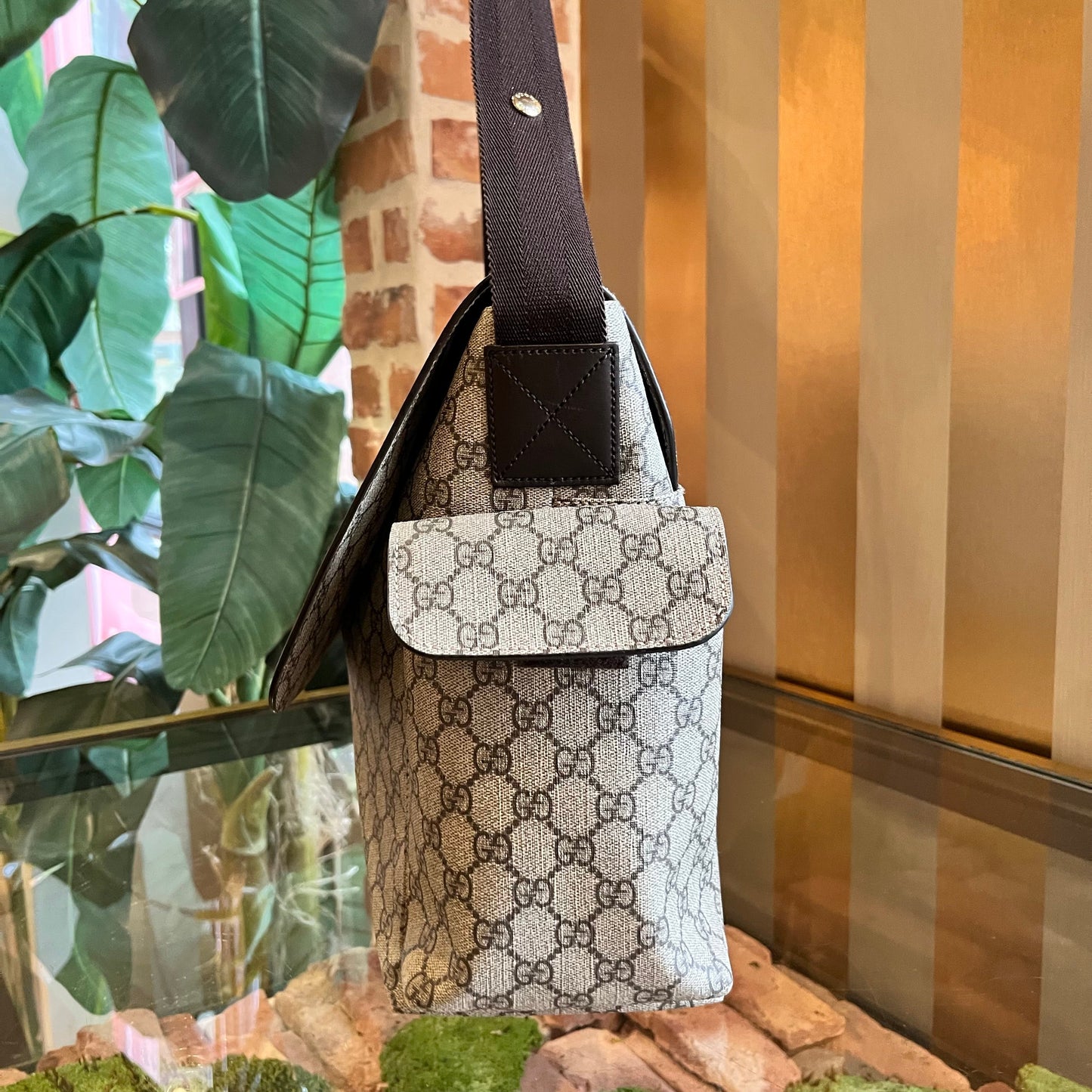 Gucci Leather Canvas Crossbody