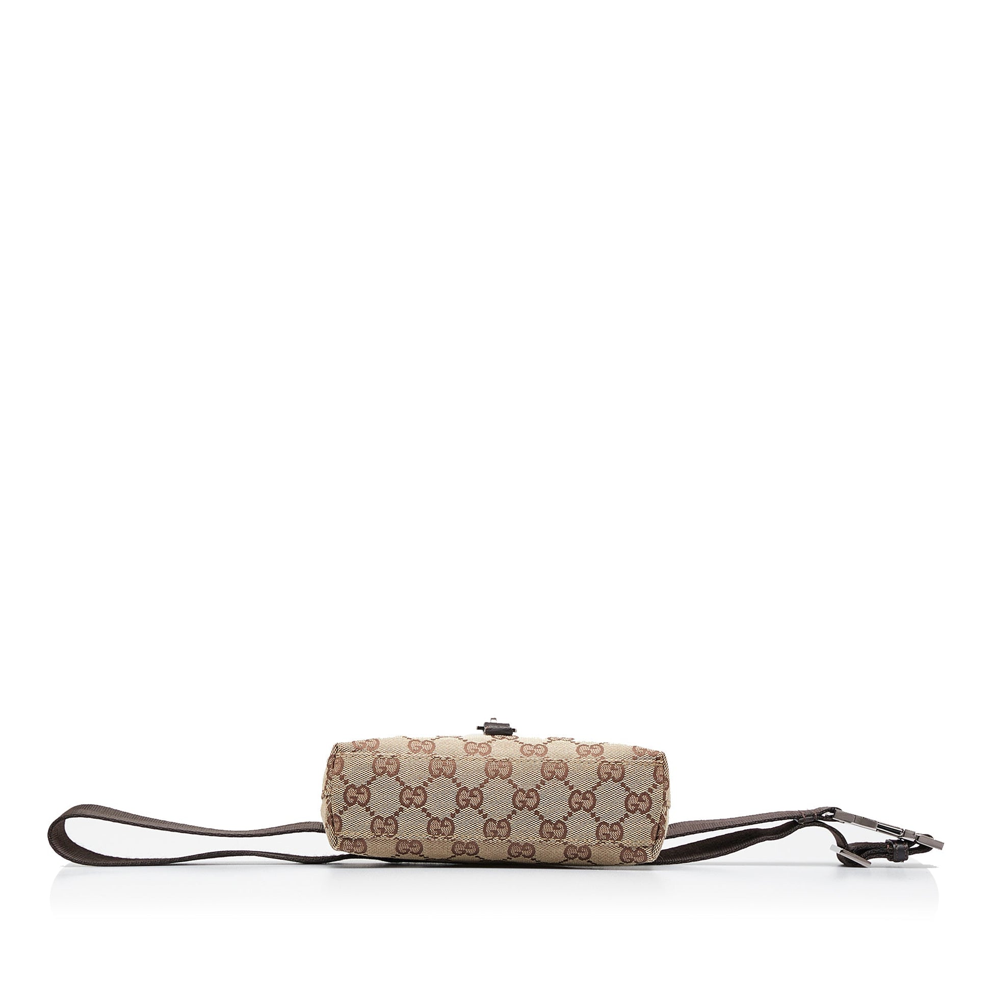 Gucci Jackie Brown Leather Canvas Crossbody