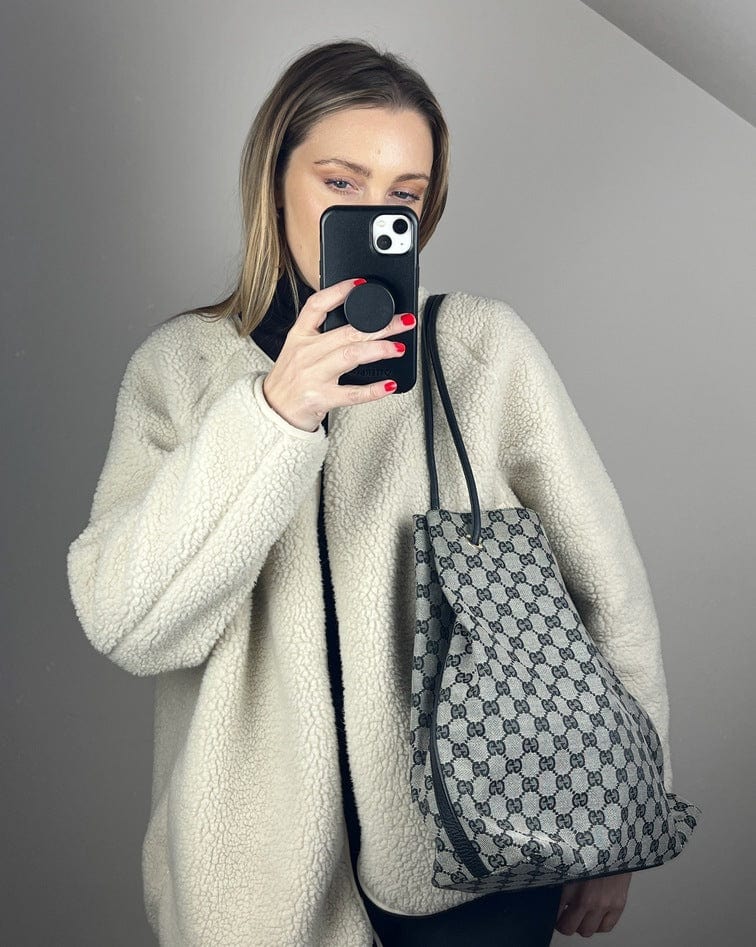 Gucci Leather Canvas Tote Style 18