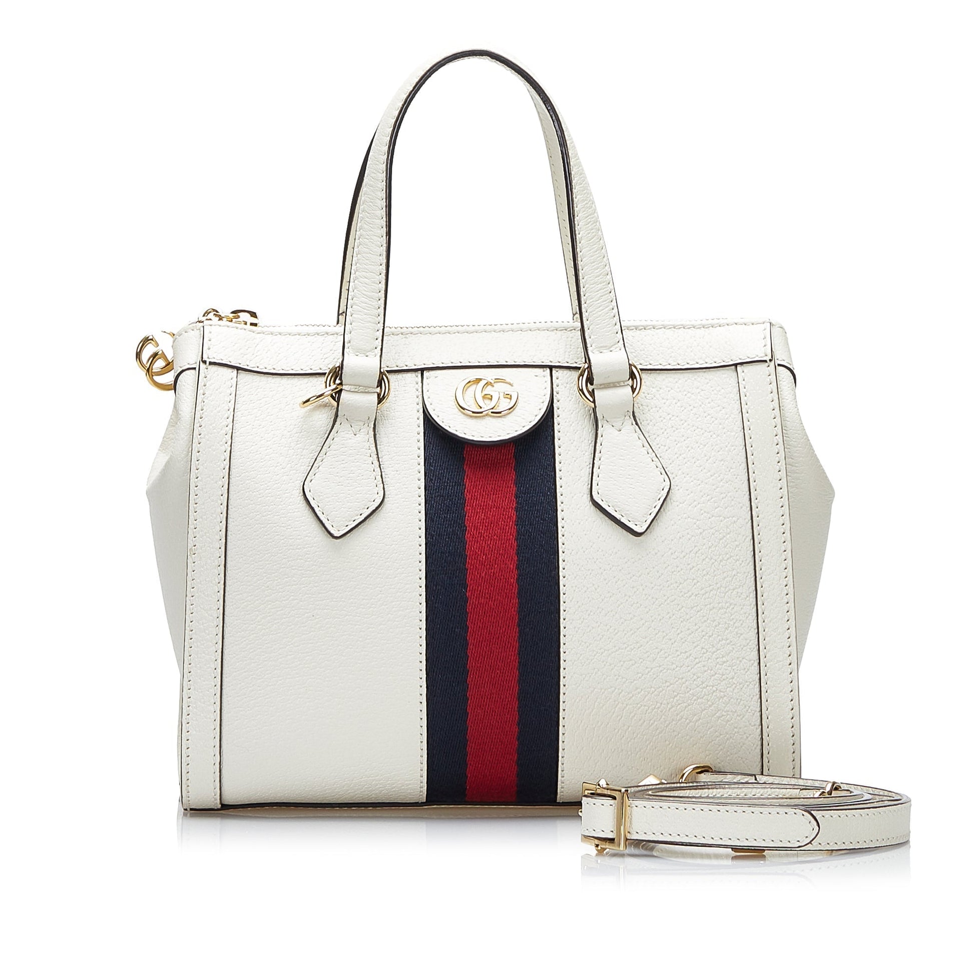 Gucci Ophidia White Leather Crossbody