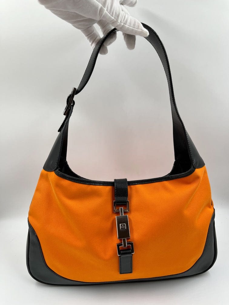 Gucci Nylon Leather Canvas Shoulder Bag