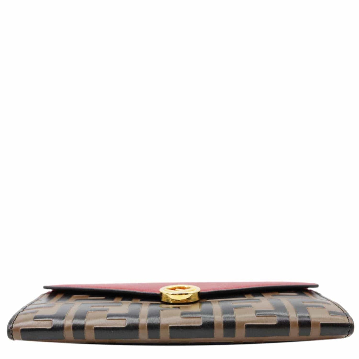 FENDI F Is Fendi Cruise Vitello Leather Continental Wallet Red