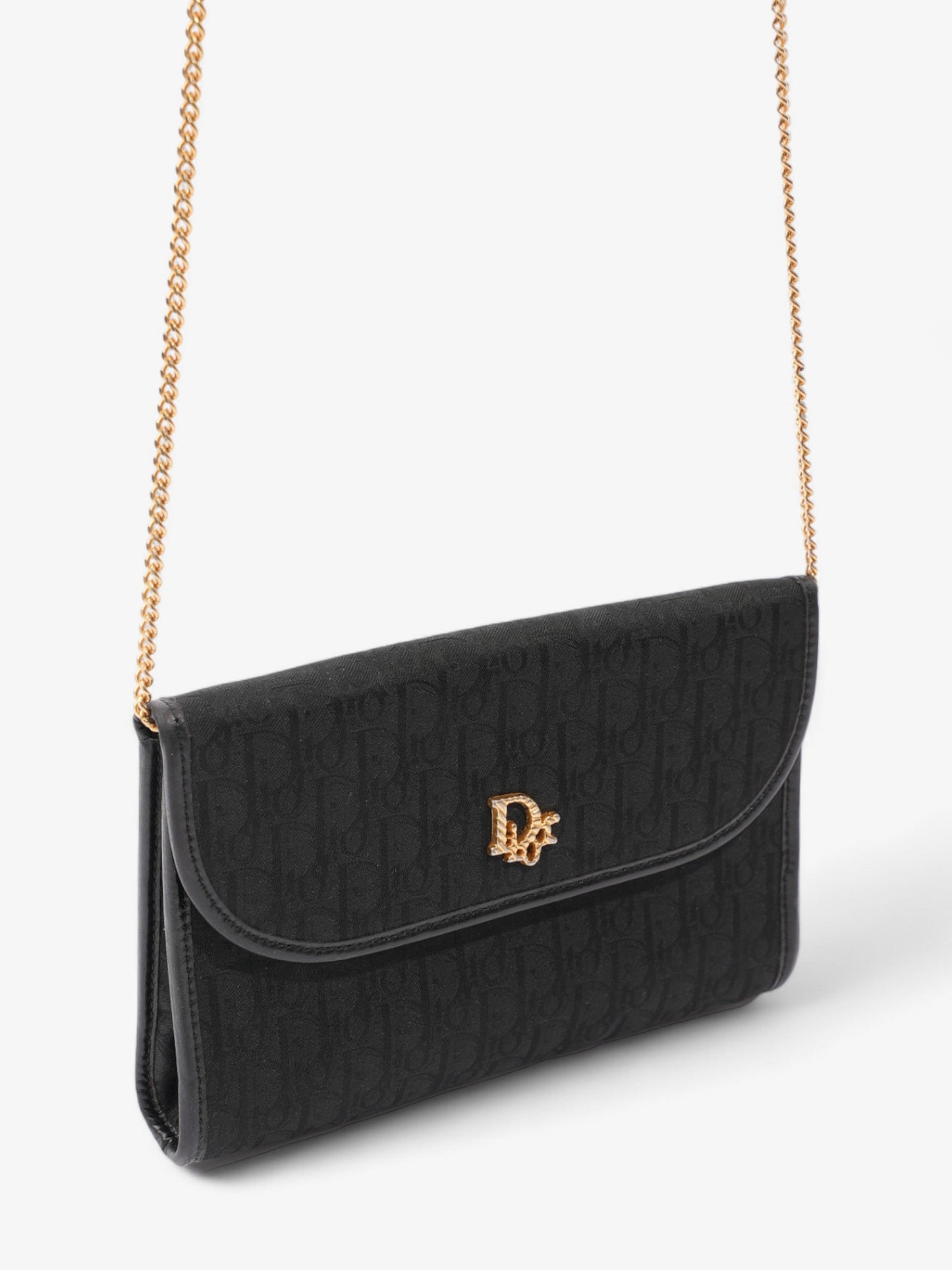 Christian Dior   Trotter Chain Black Diorissimo Canvas