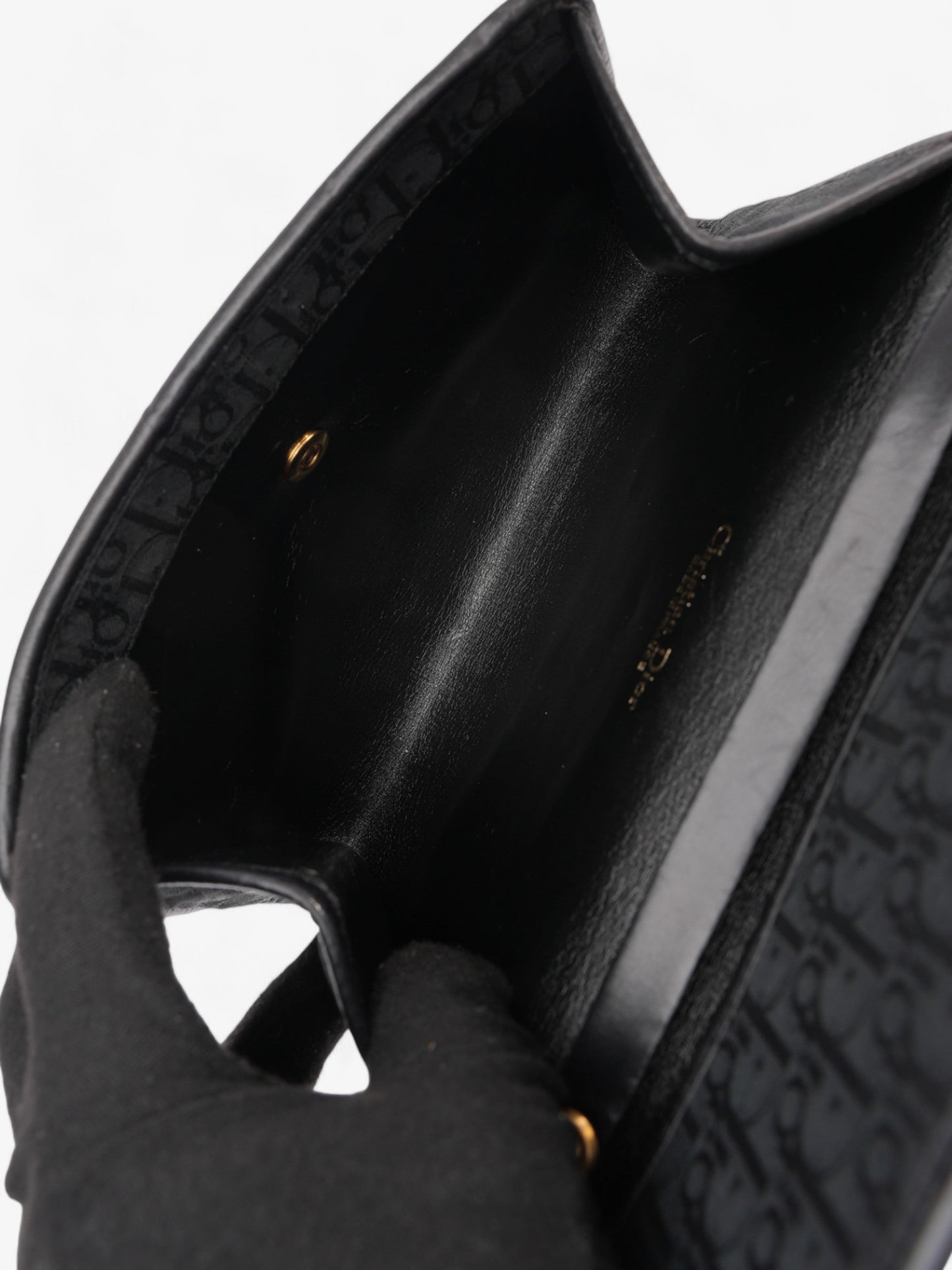 Christian Dior   Trotter Chain Black Diorissimo Canvas
