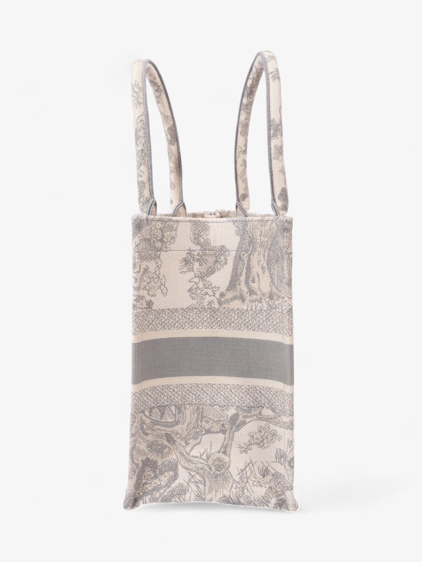 Christian Dior Book Tote Grey Oblique / White Cotton Medium