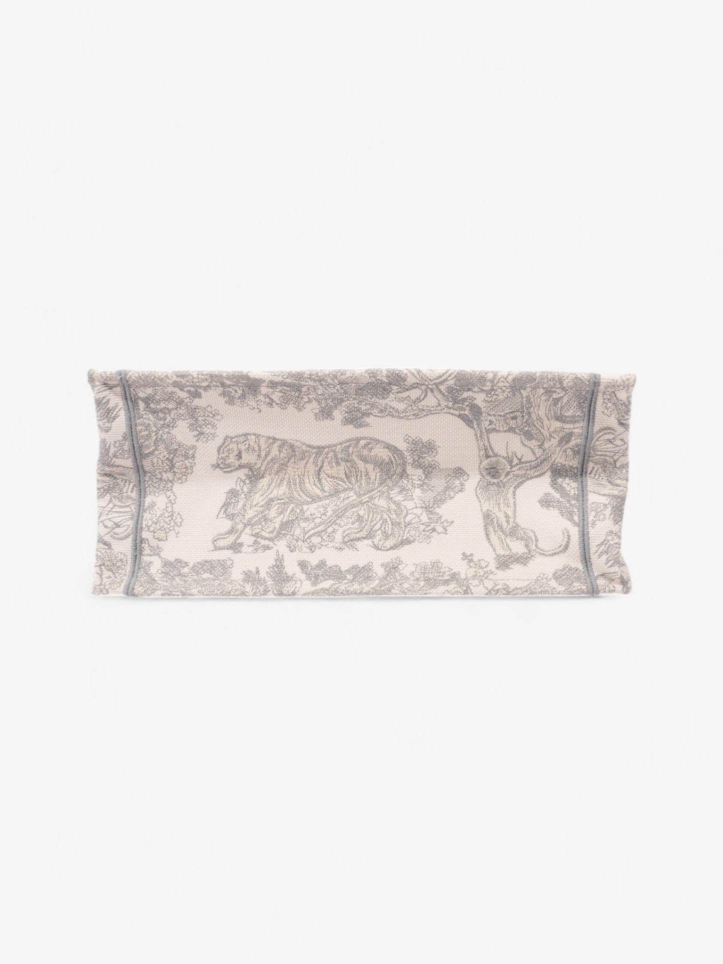 Christian Dior Book Tote Grey Oblique / White Cotton Medium