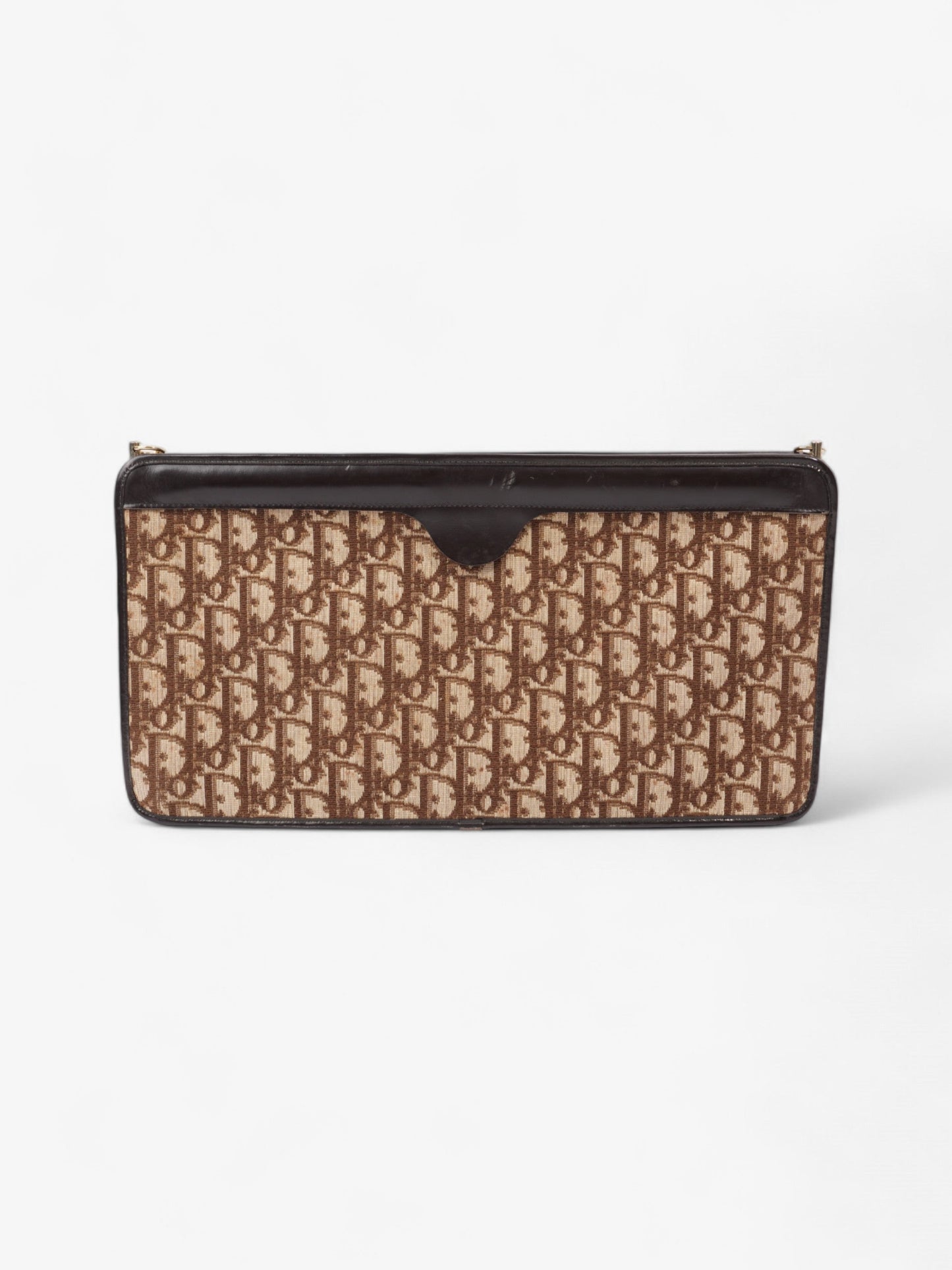 Christian Dior Diorissimo Clutch Brown Canvas