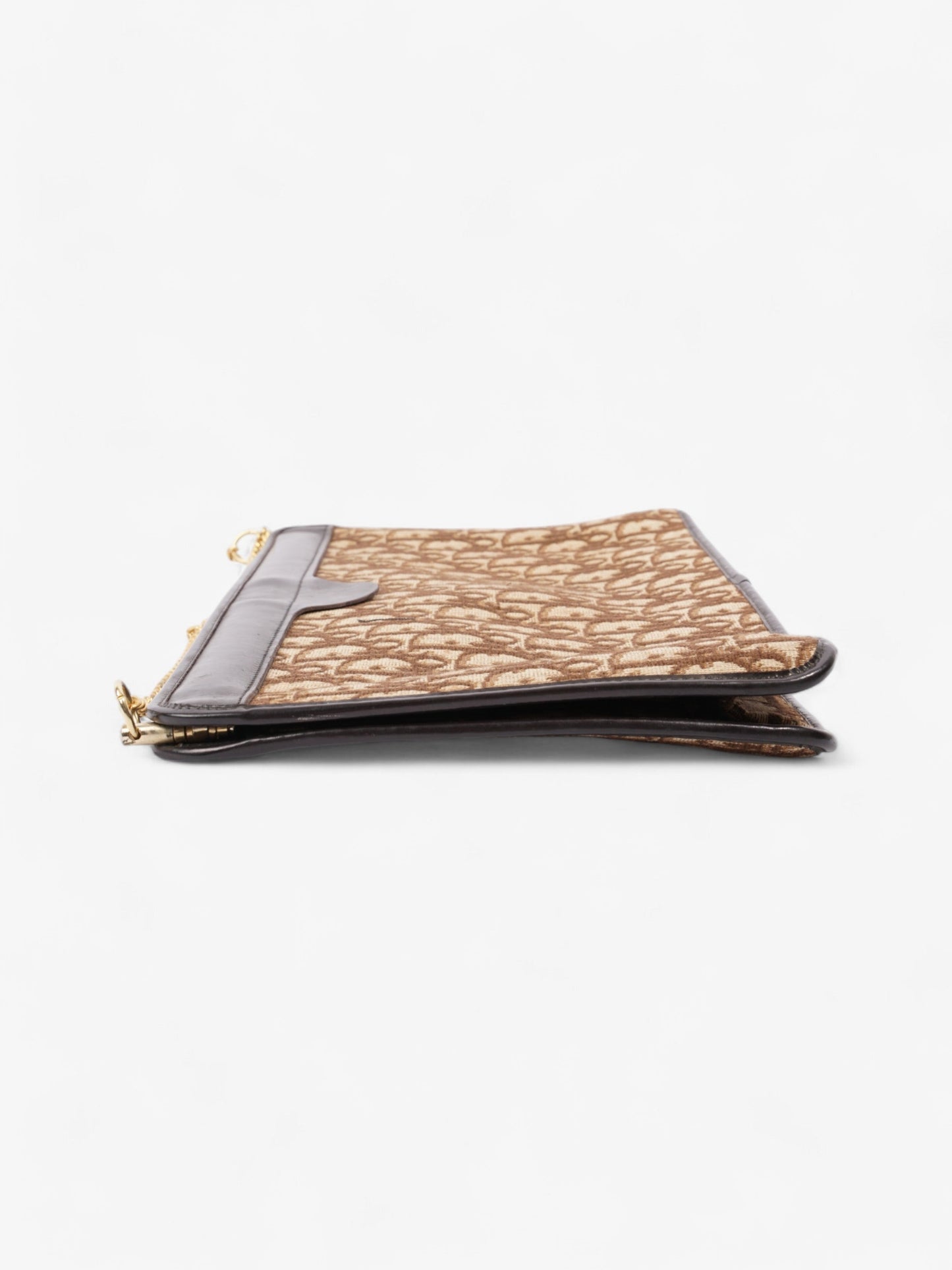 Christian Dior Diorissimo Clutch Brown Canvas