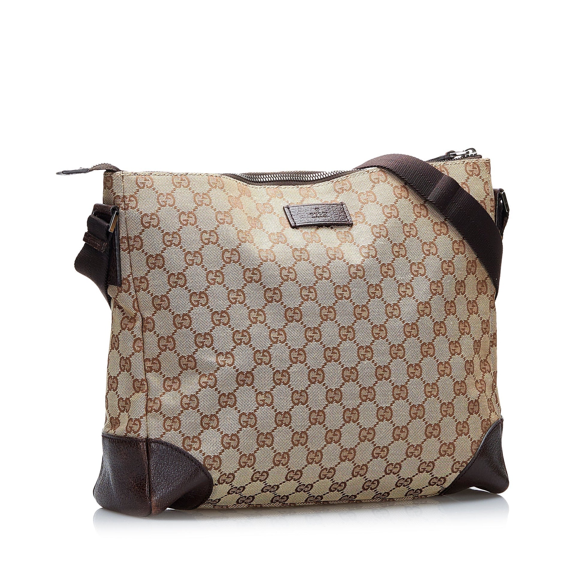 Gucci Leather Canvas Crossbody Style 17