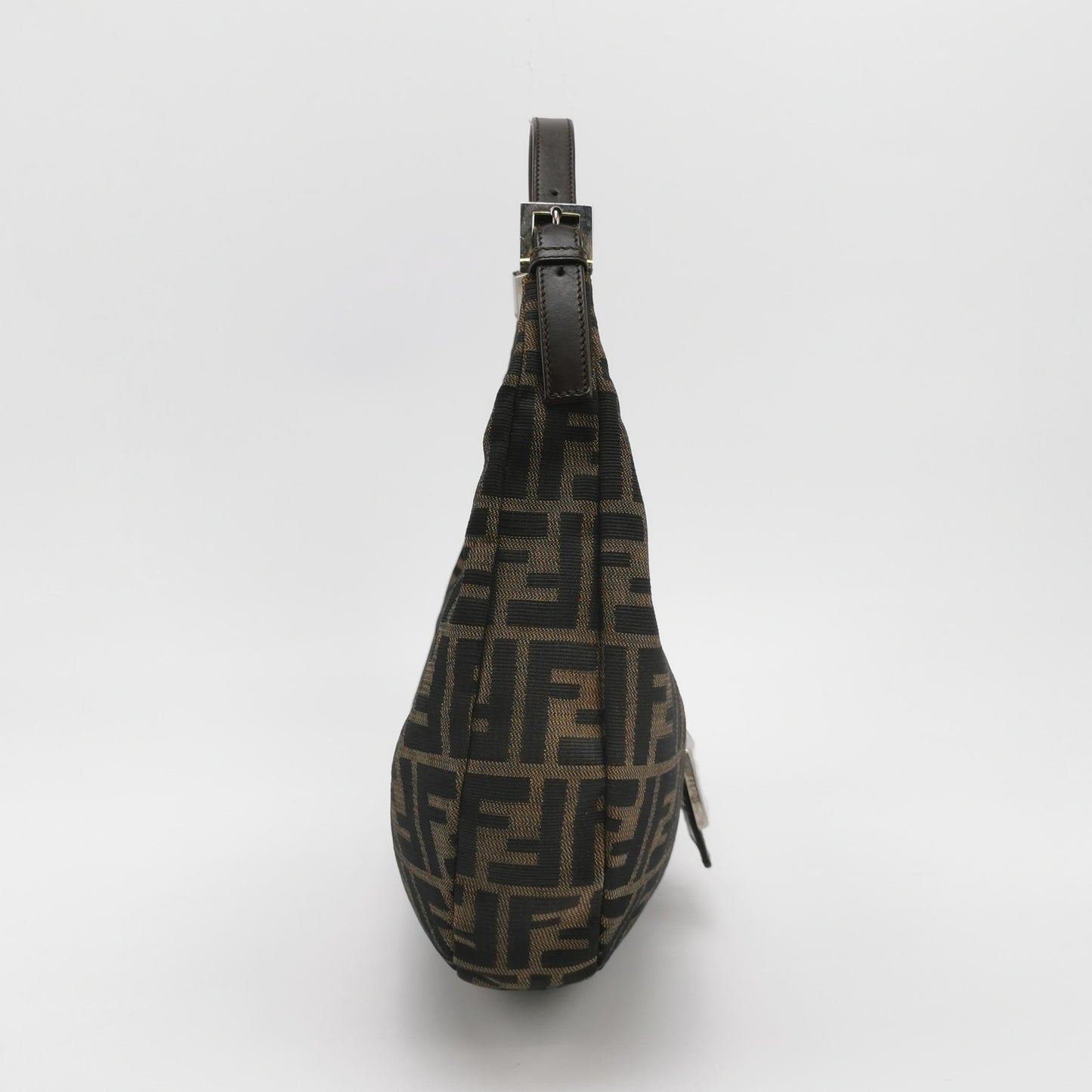 Fendi Croissant Shoulder Bag Medium Zucca Monogram Canvas