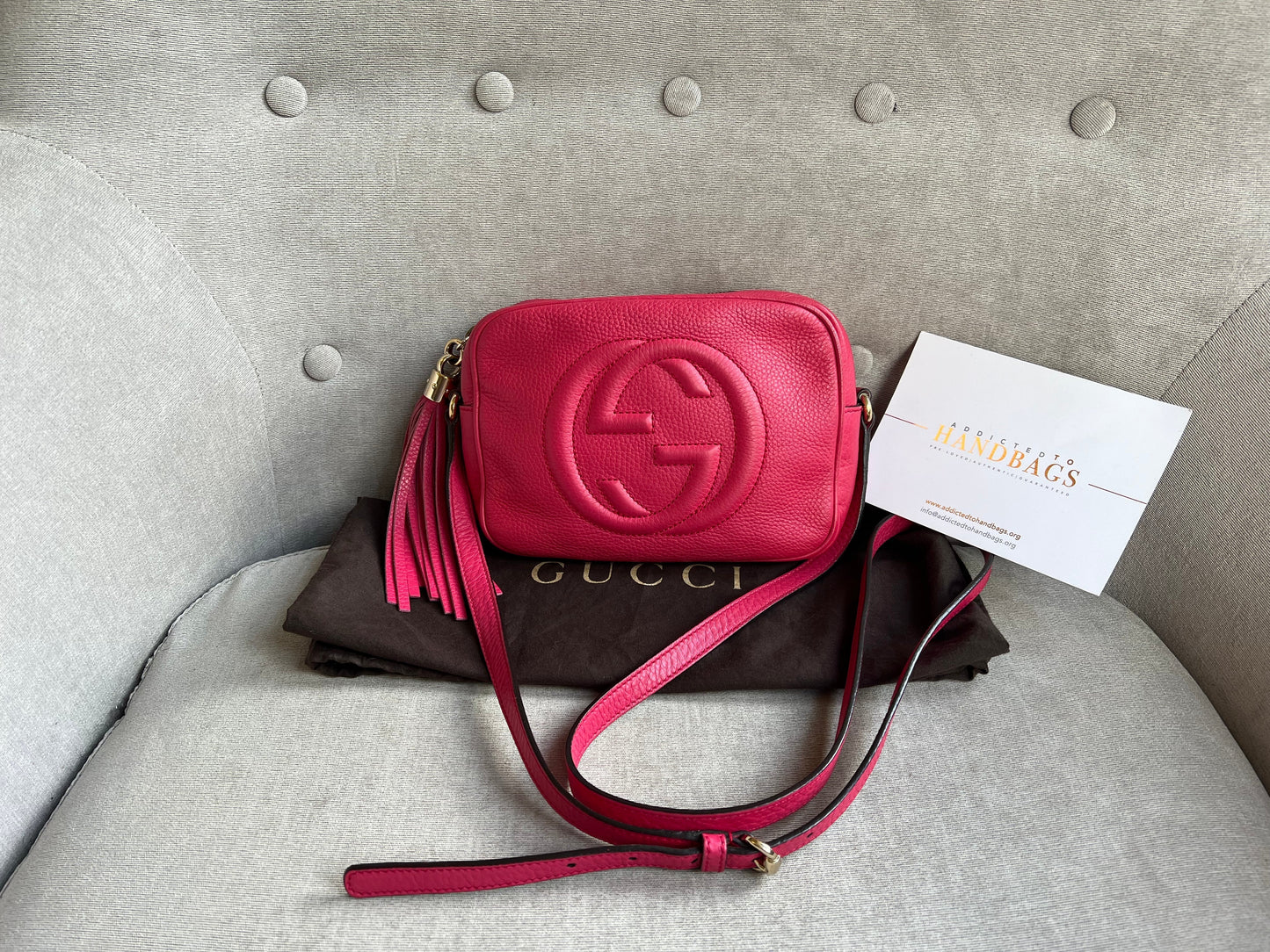 Gucci Soho Pink Leather Shoulder Bag