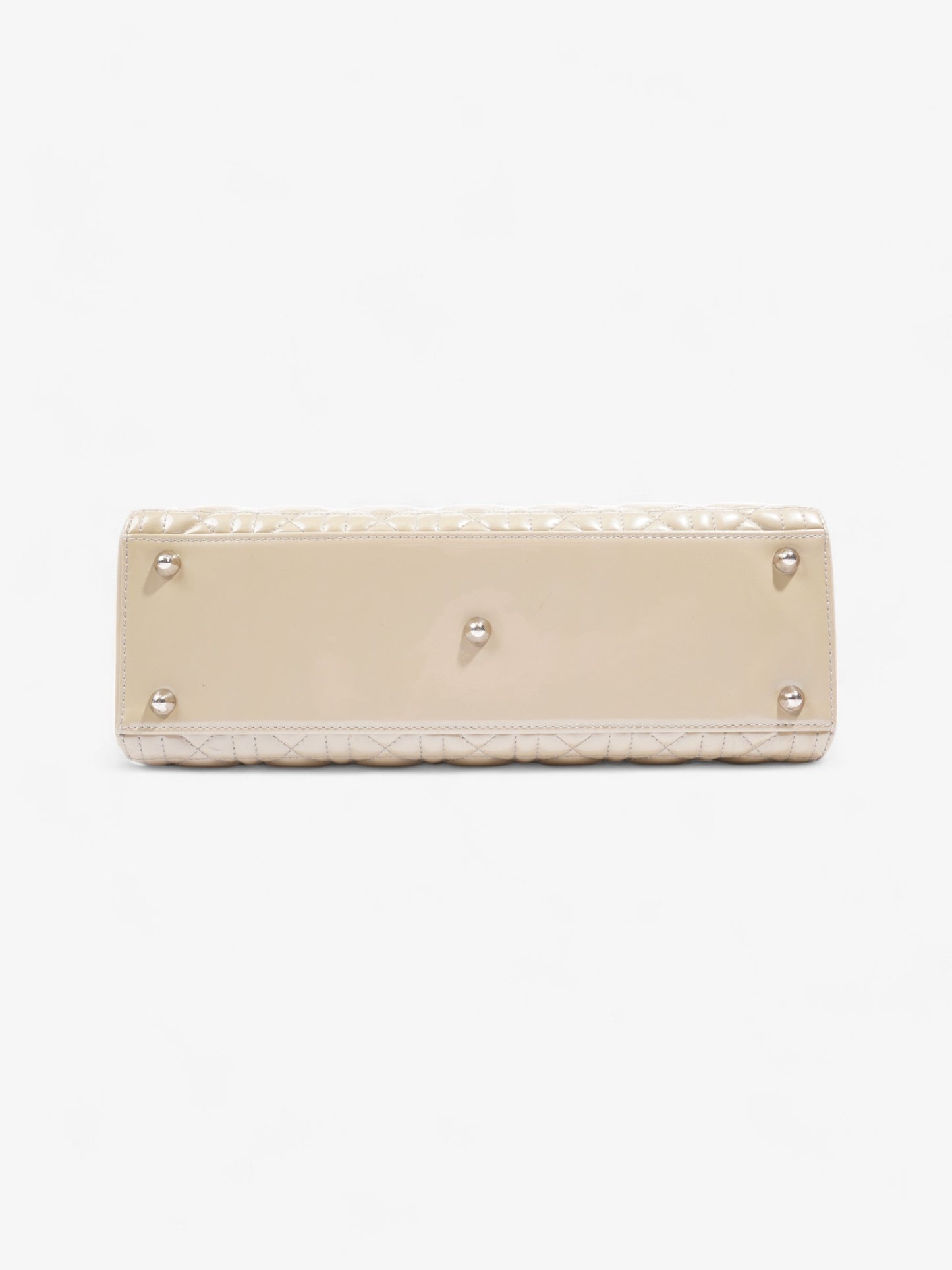 Christian Dior Lady Dior Natural Patent Leather Large
