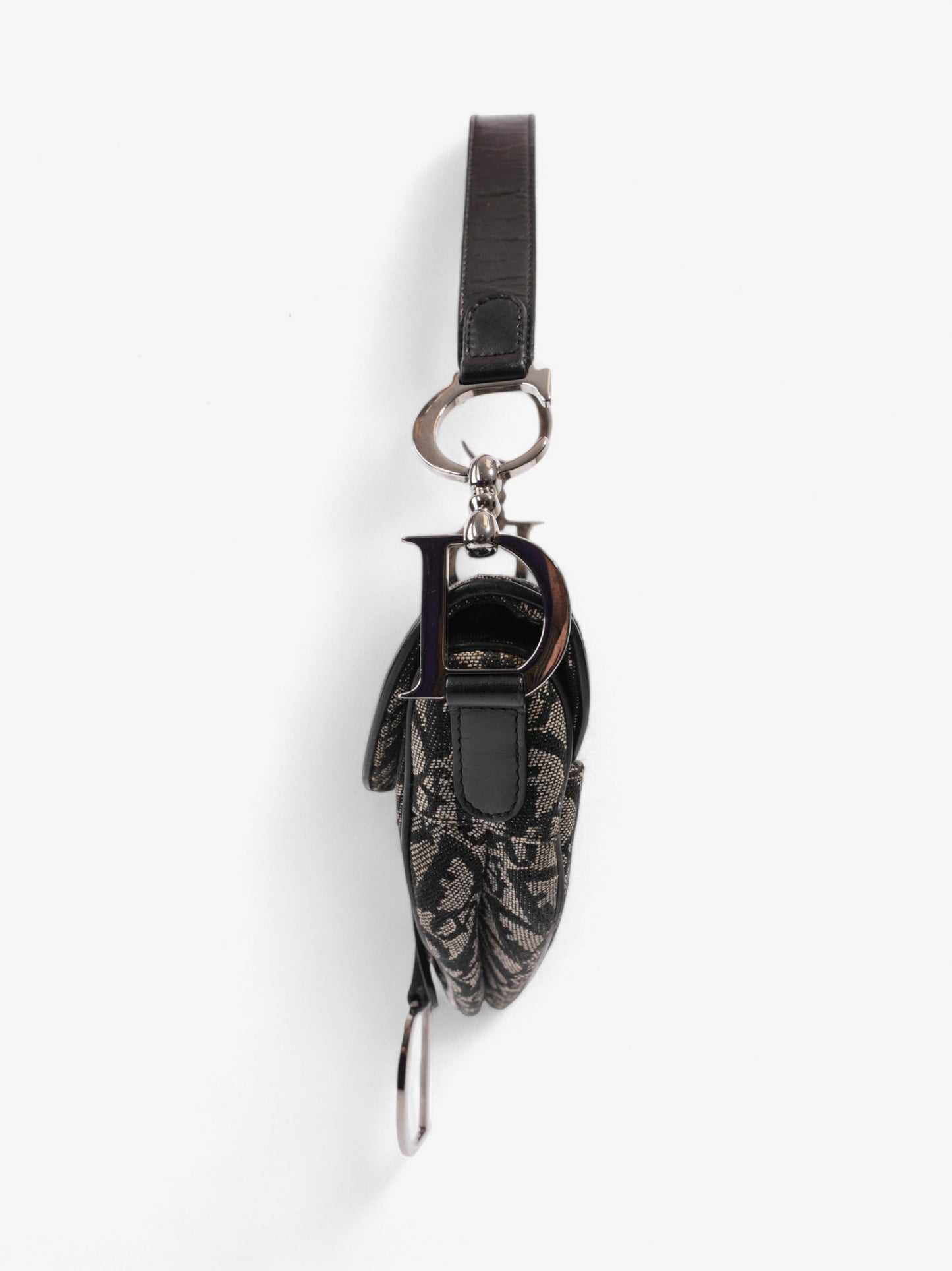 Christian Dior Saddle Bag Black Oblique Canvas