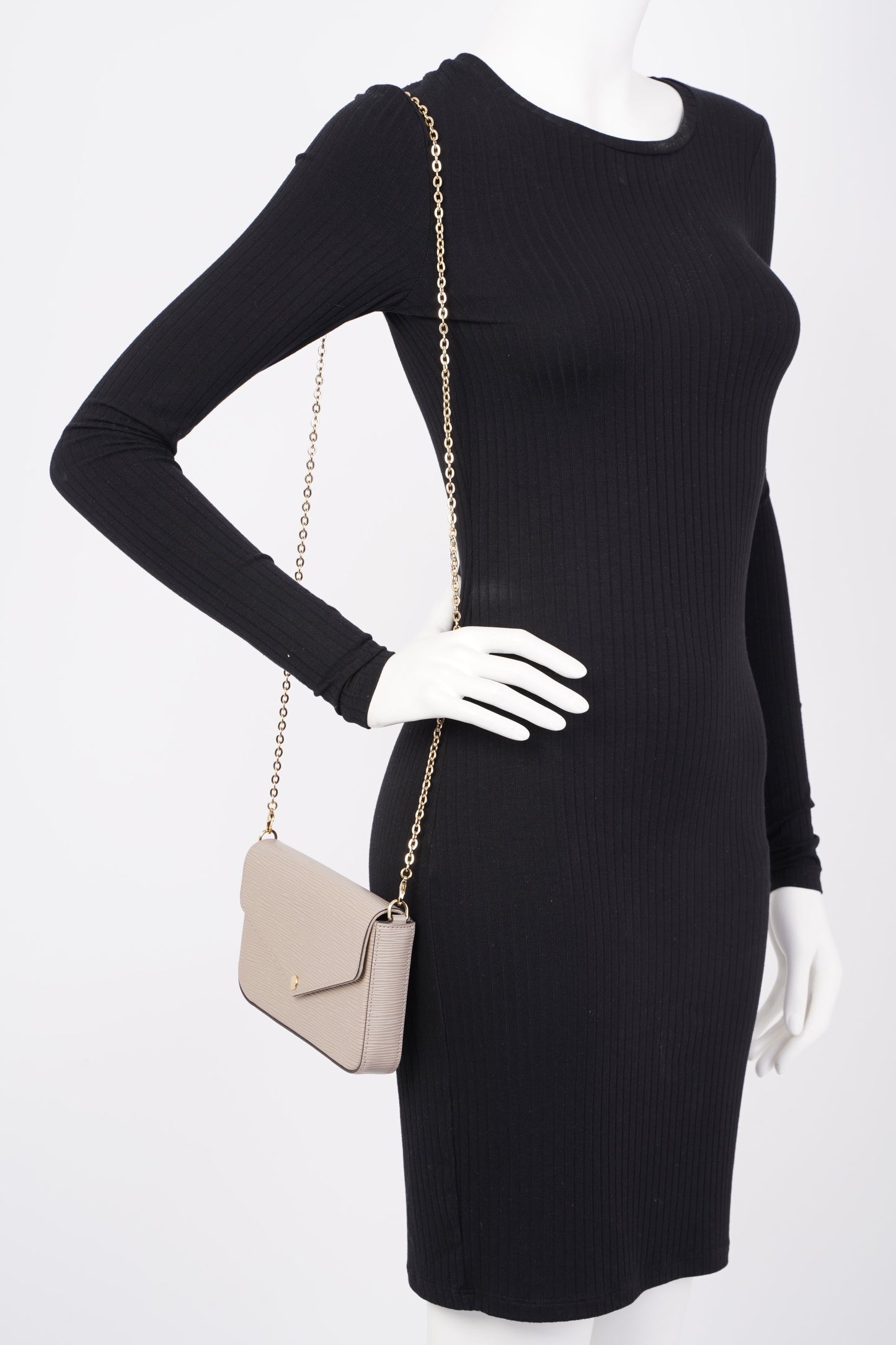 Louis Vuitton Pochette Félicie Galet Epi Leather Clutch