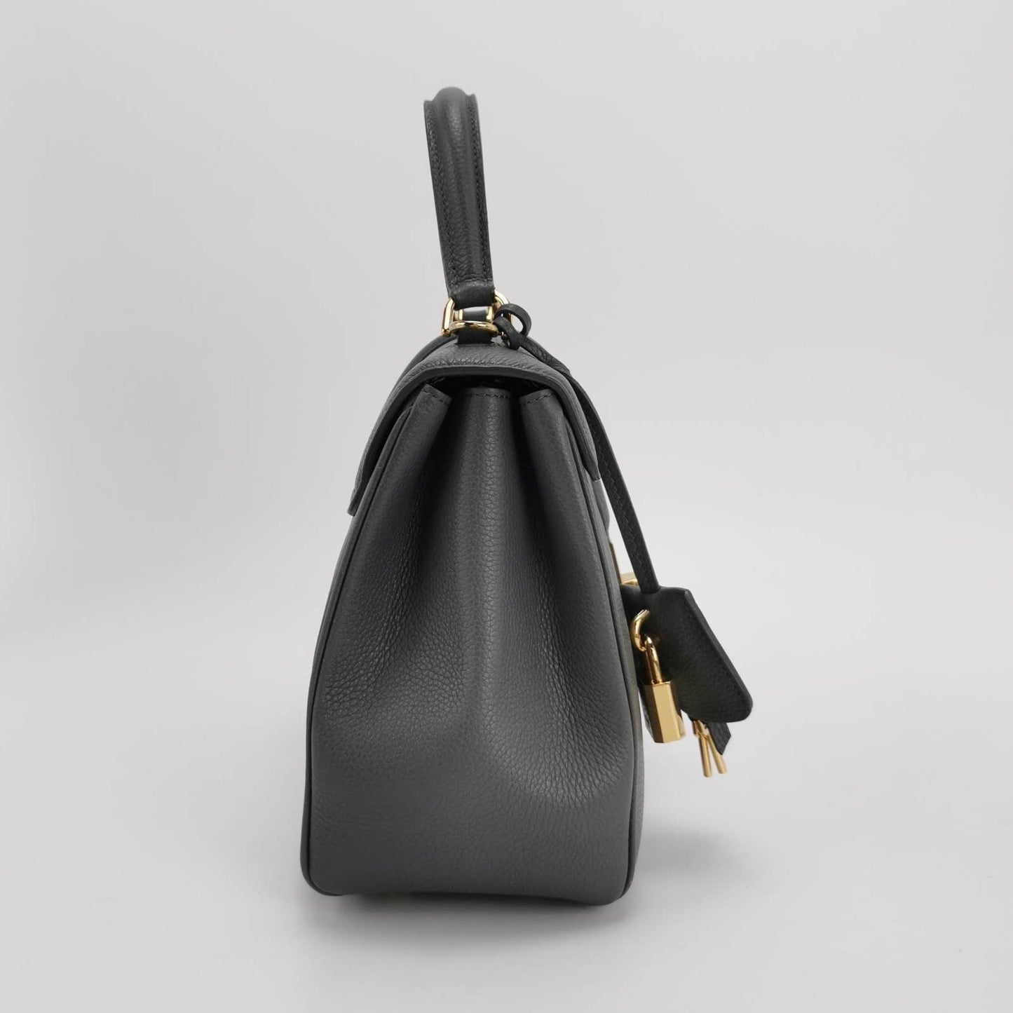 Celine 16 Bag Small Grey Pebbled Calfskin Leather