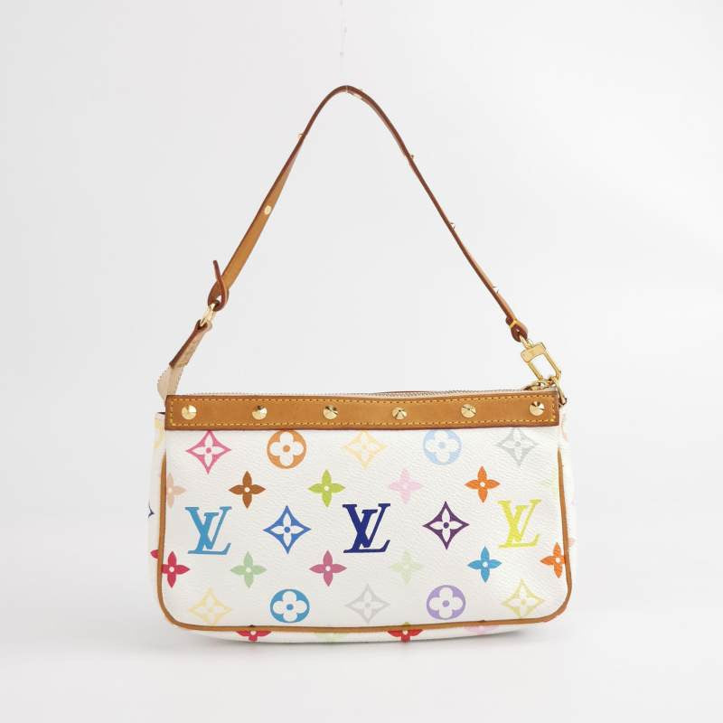 Louis Vuitton x Takashi Murakami Pochette Accessoire White Multicolor