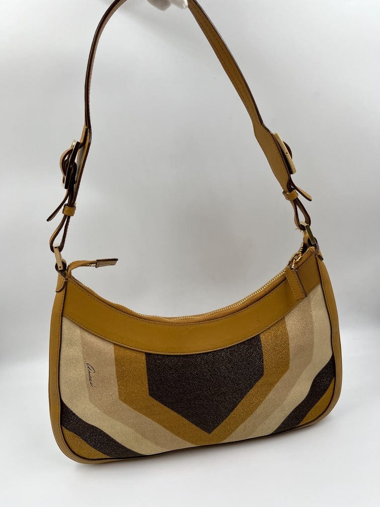 Gucci Nylon Leather Shoulder Bag
