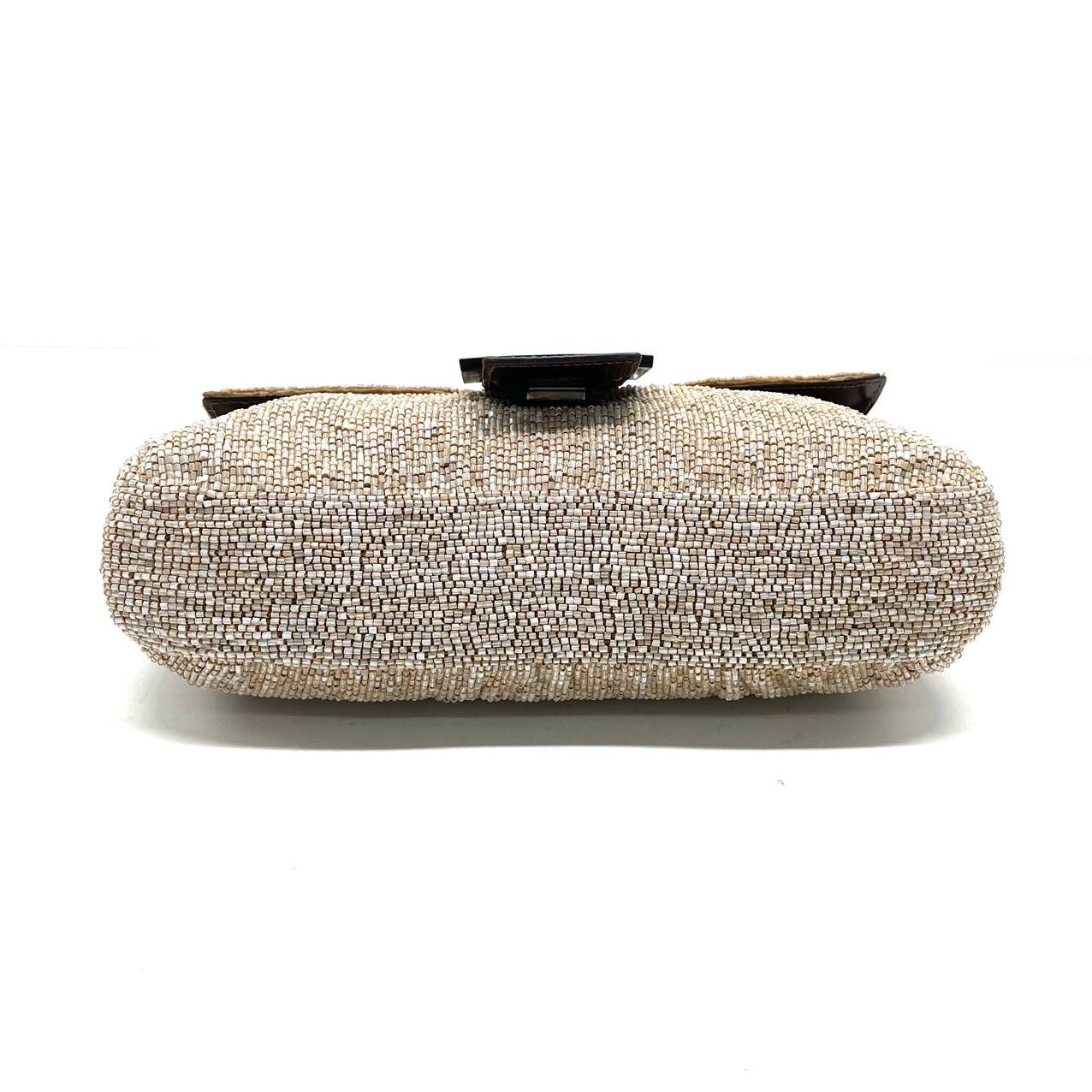 Fendi Baguette Shoulder bag with Glitter Beige Beads