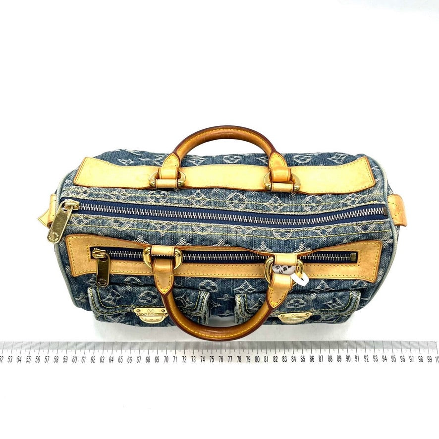 LV Louis Vuitton Denim Neo Speedy Boston Bag