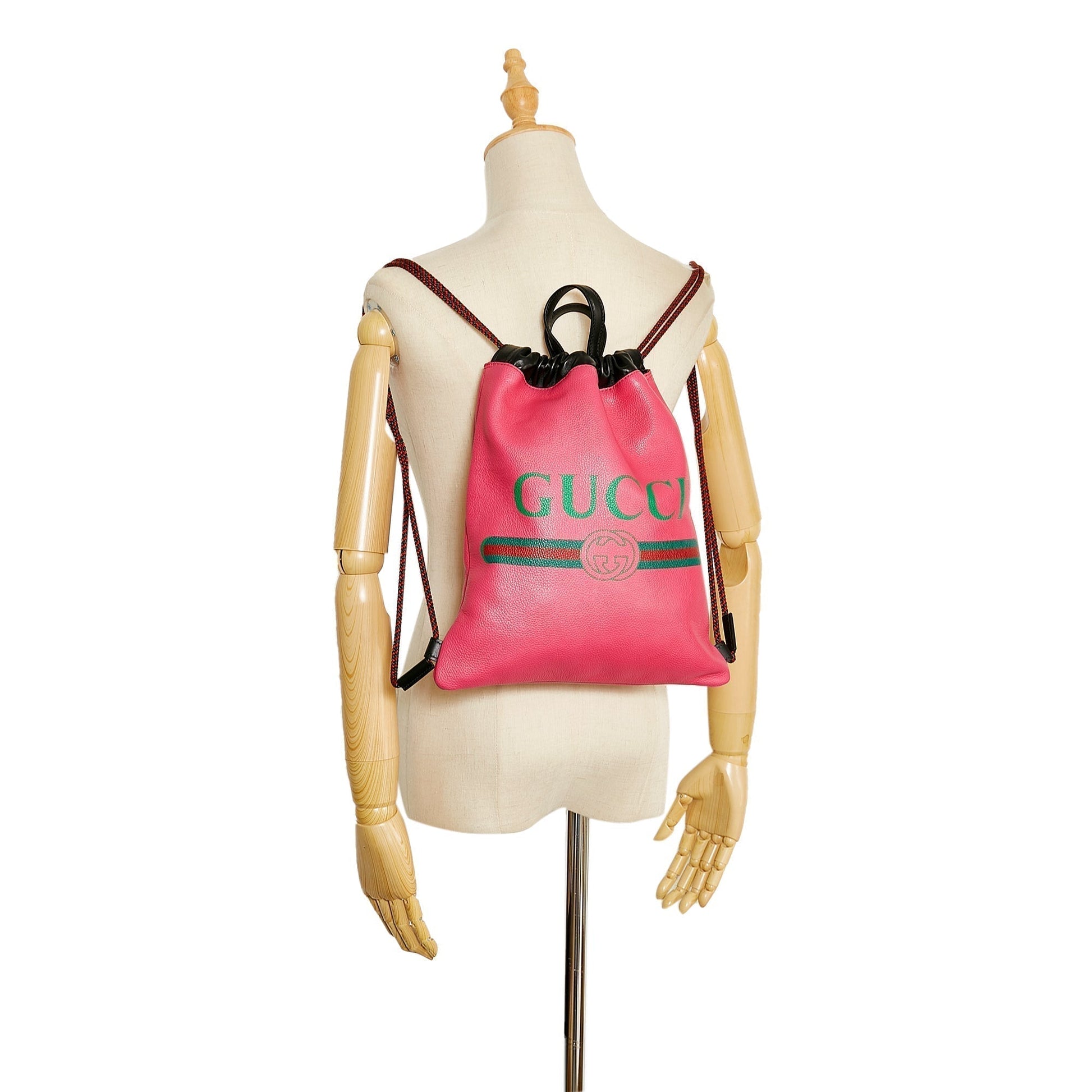Gucci Leather Top Handle Backpack