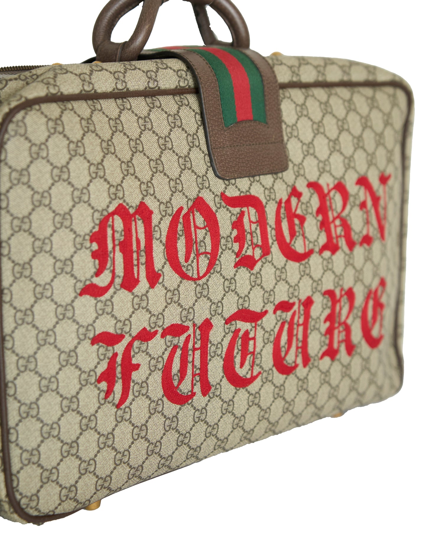 Gucci Lou Monogram Leather Canvas Handbag