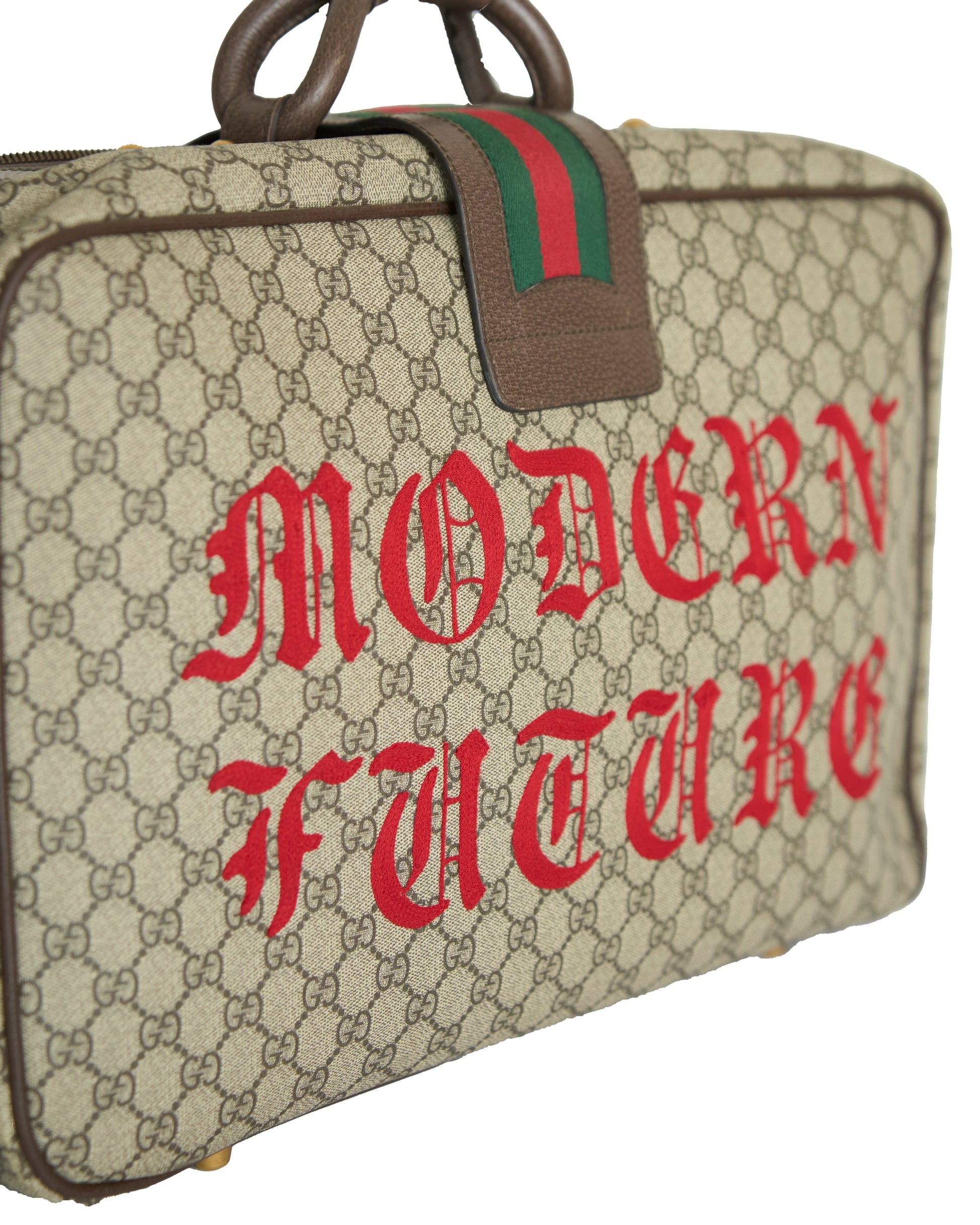 Gucci Lou Monogram Leather Canvas Handbag