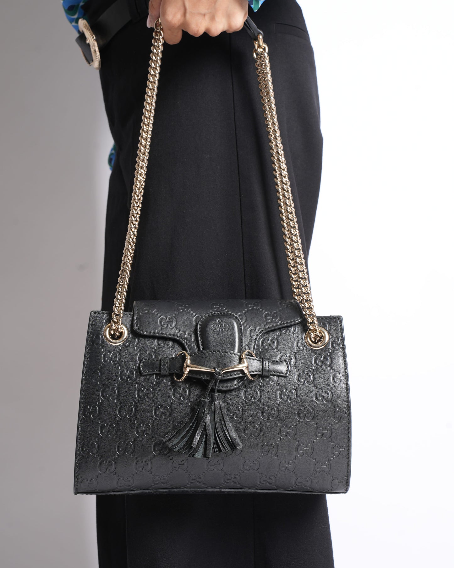 Gucci Chain Leather Shoulder Bag