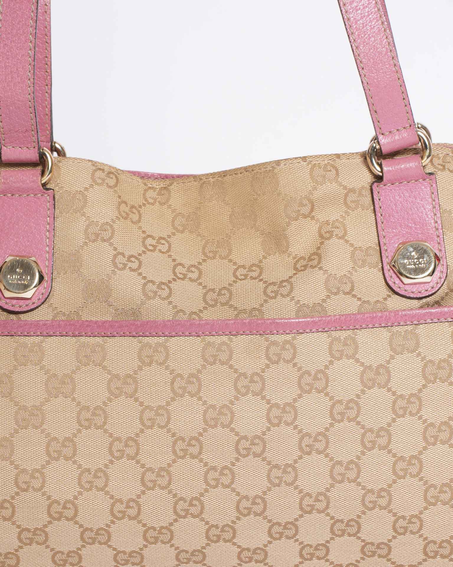 Gucci Leather Canvas Tote