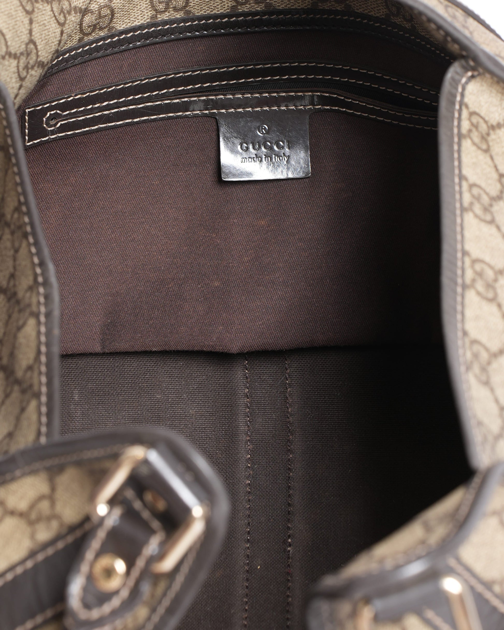 Gucci Leather Canvas Shoulder Bag