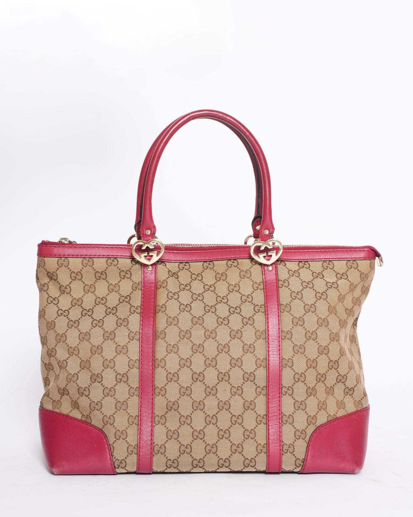 Gucci Leather Canvas Tote