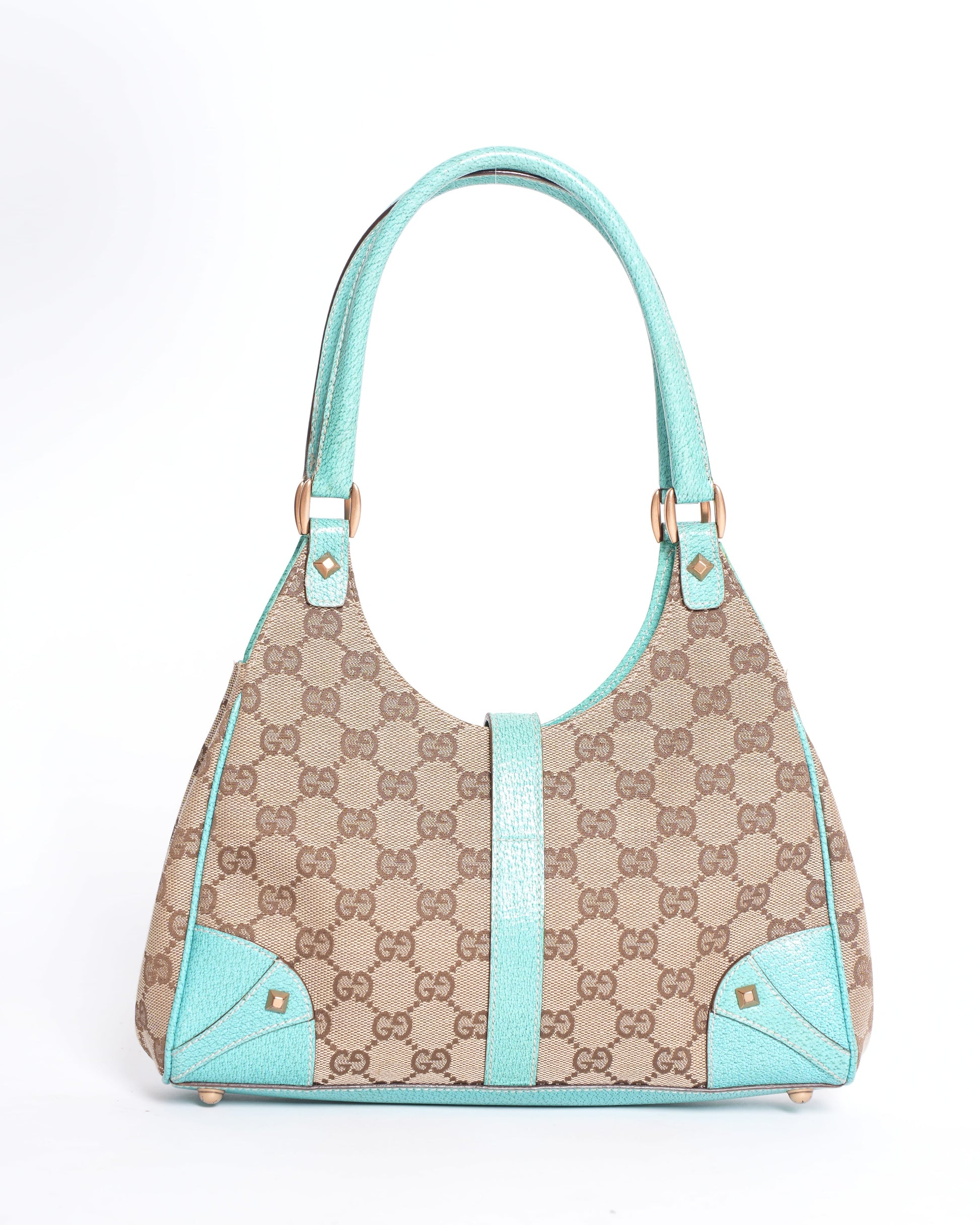 Gucci Leather Canvas Shoulder Bag