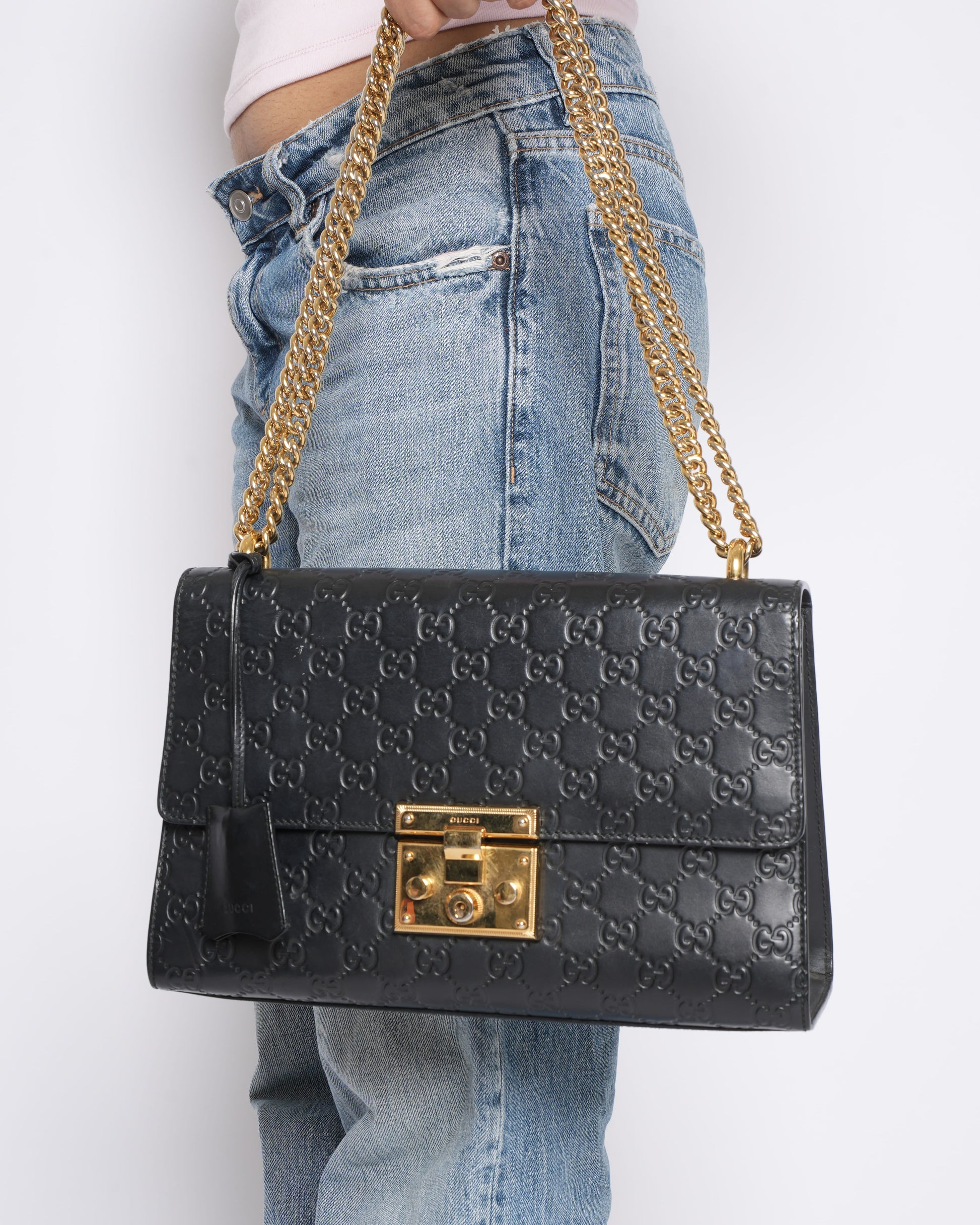 Gucci Chain Leather Crossbody